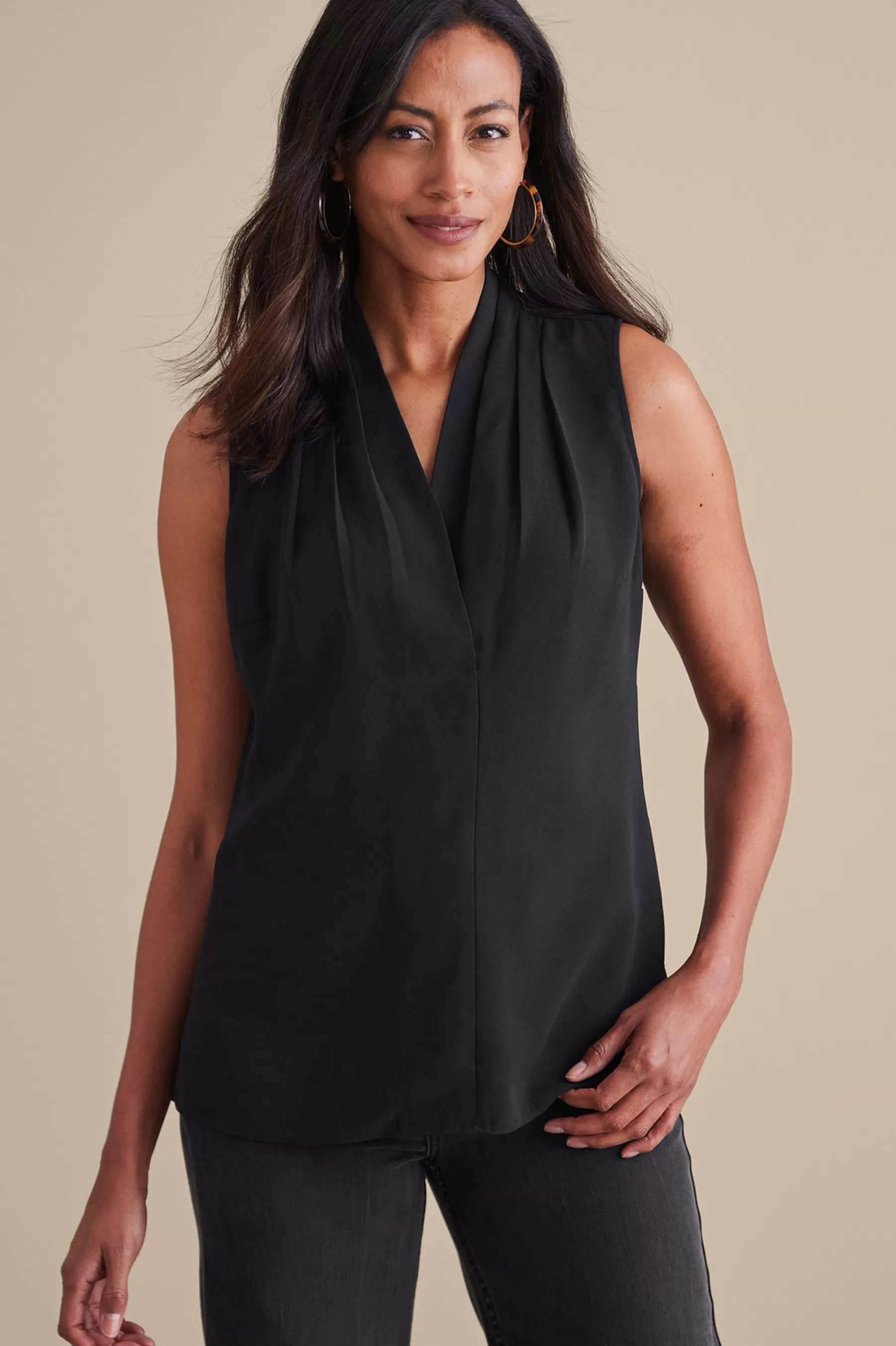 Everyday Styles | sleeveless-Soft Surroundings Akira Tank Black