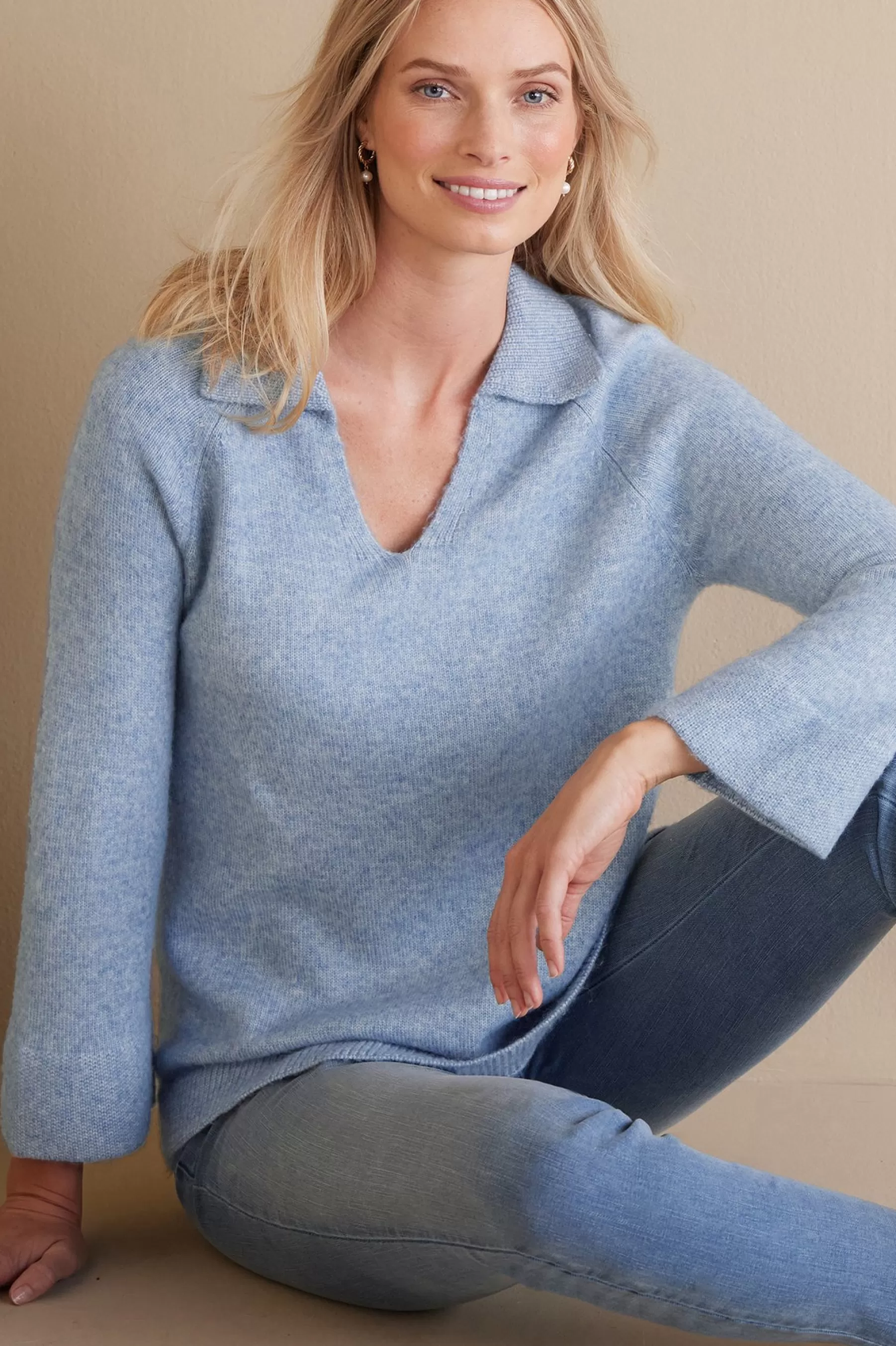 Into The Blues | Everyday Styles-Soft Surroundings Alice Sweater Light Heather Grey