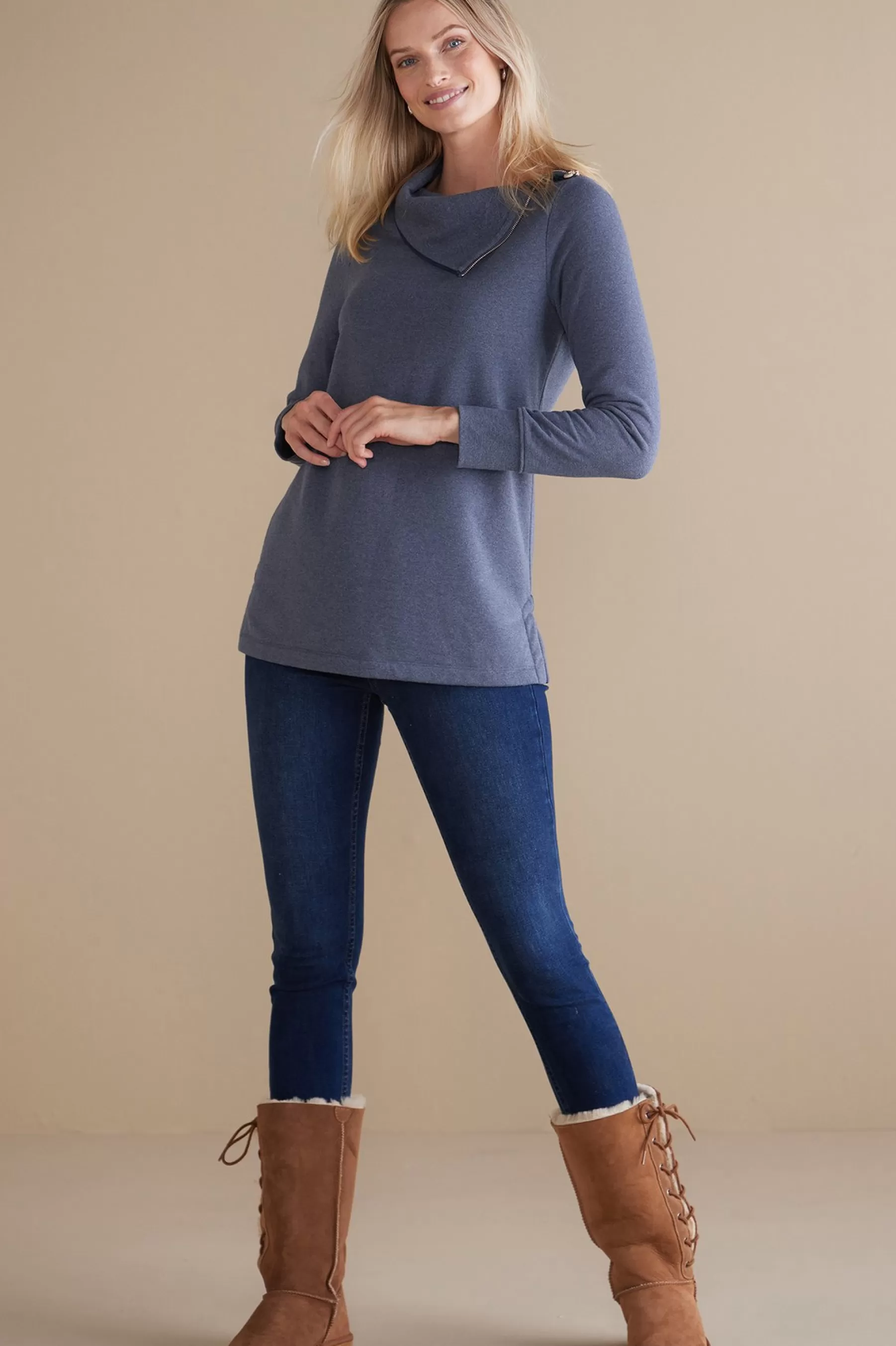 Into The Blues | Everyday Styles-Soft Surroundings Angie Tunic Cabernet Heather