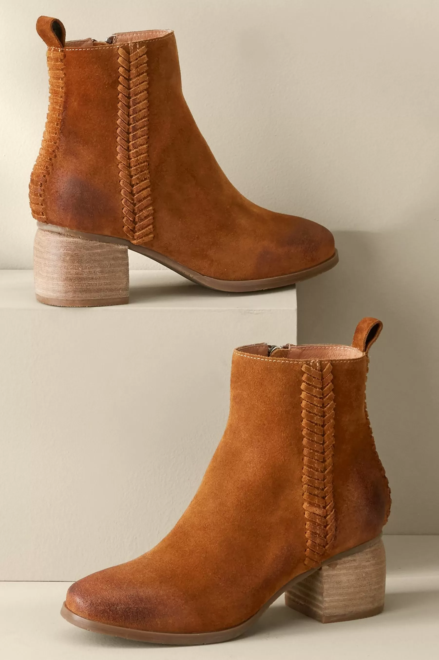 boots-Soft Surroundings Antelope Nila Braid Bootie Cognac