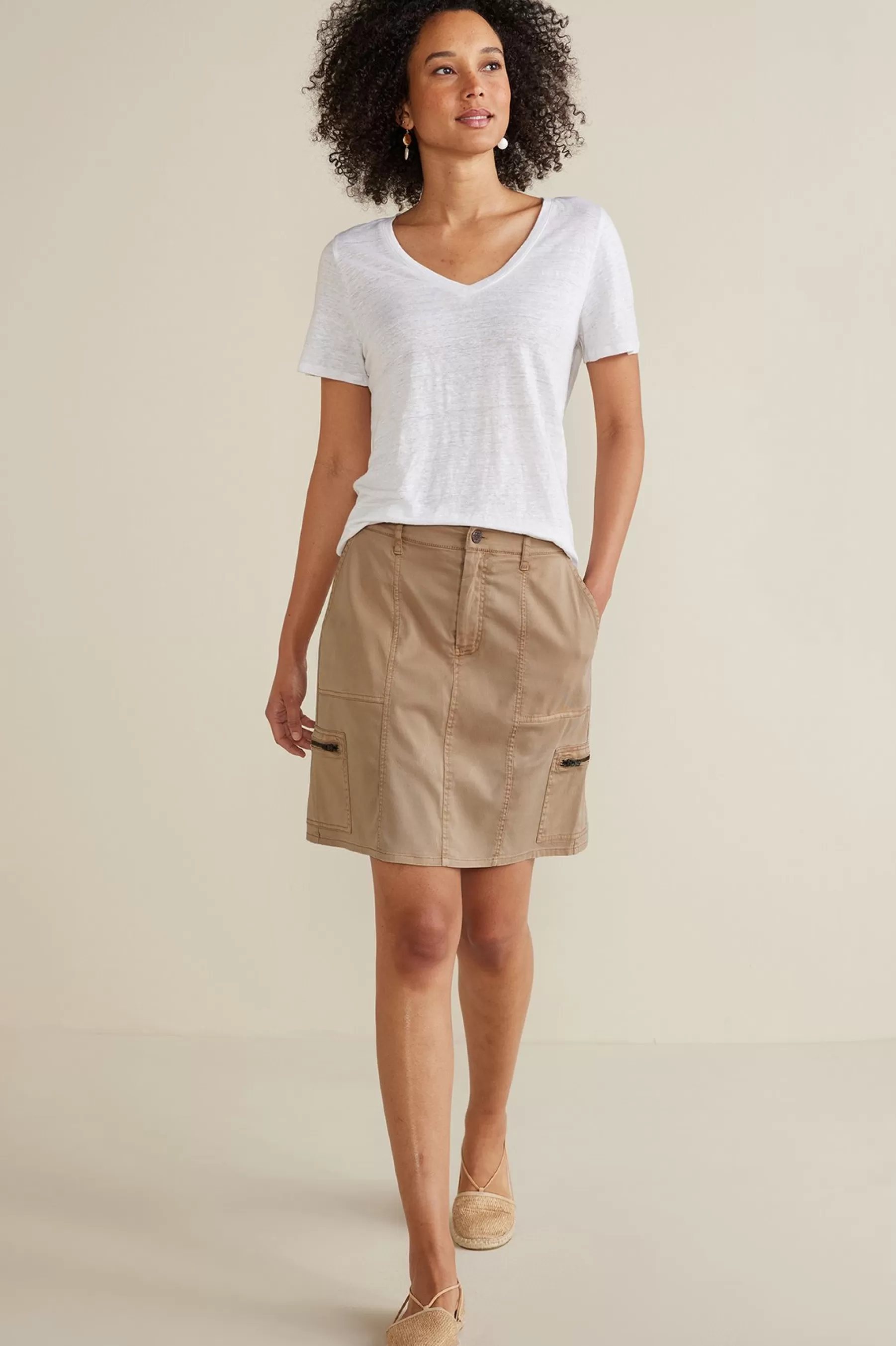 Shorts | Skirts-Soft Surroundings Antigua Utility Skort Sesame