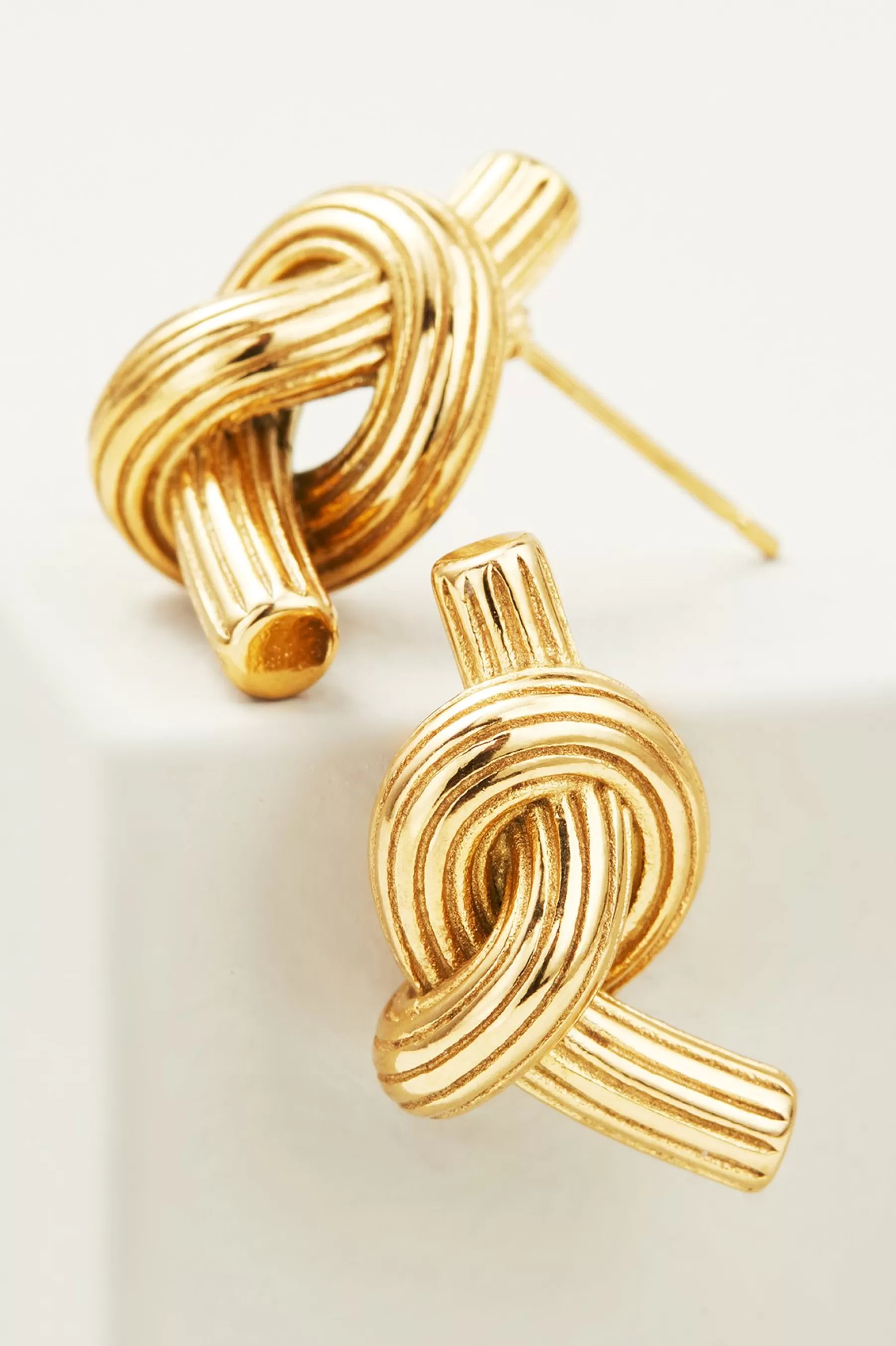 Earrings | earrings-Soft Surroundings Ashley Knot Earring Gold