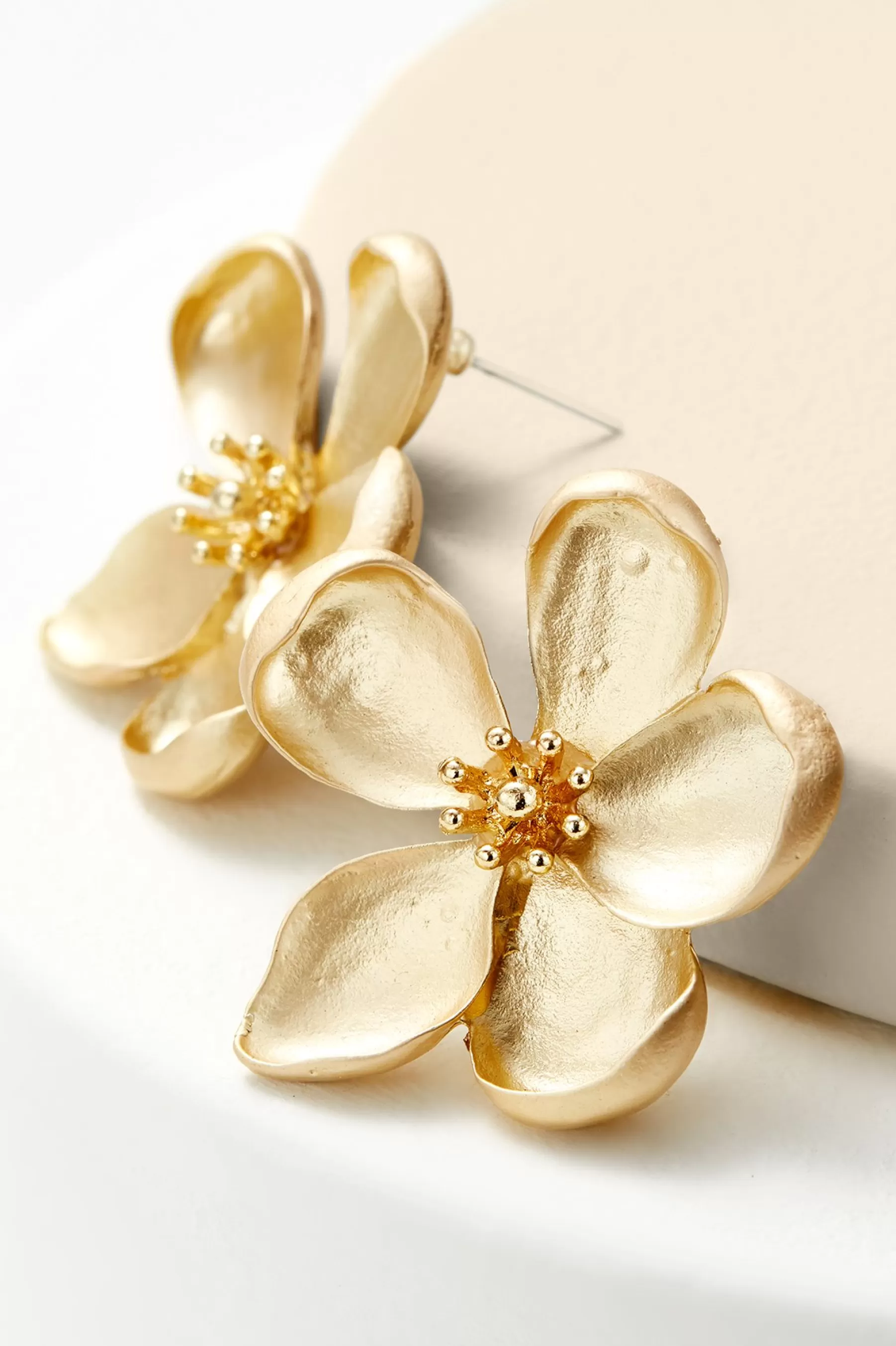 Earrings | earrings-Soft Surroundings Aurora Flower Earring Gold