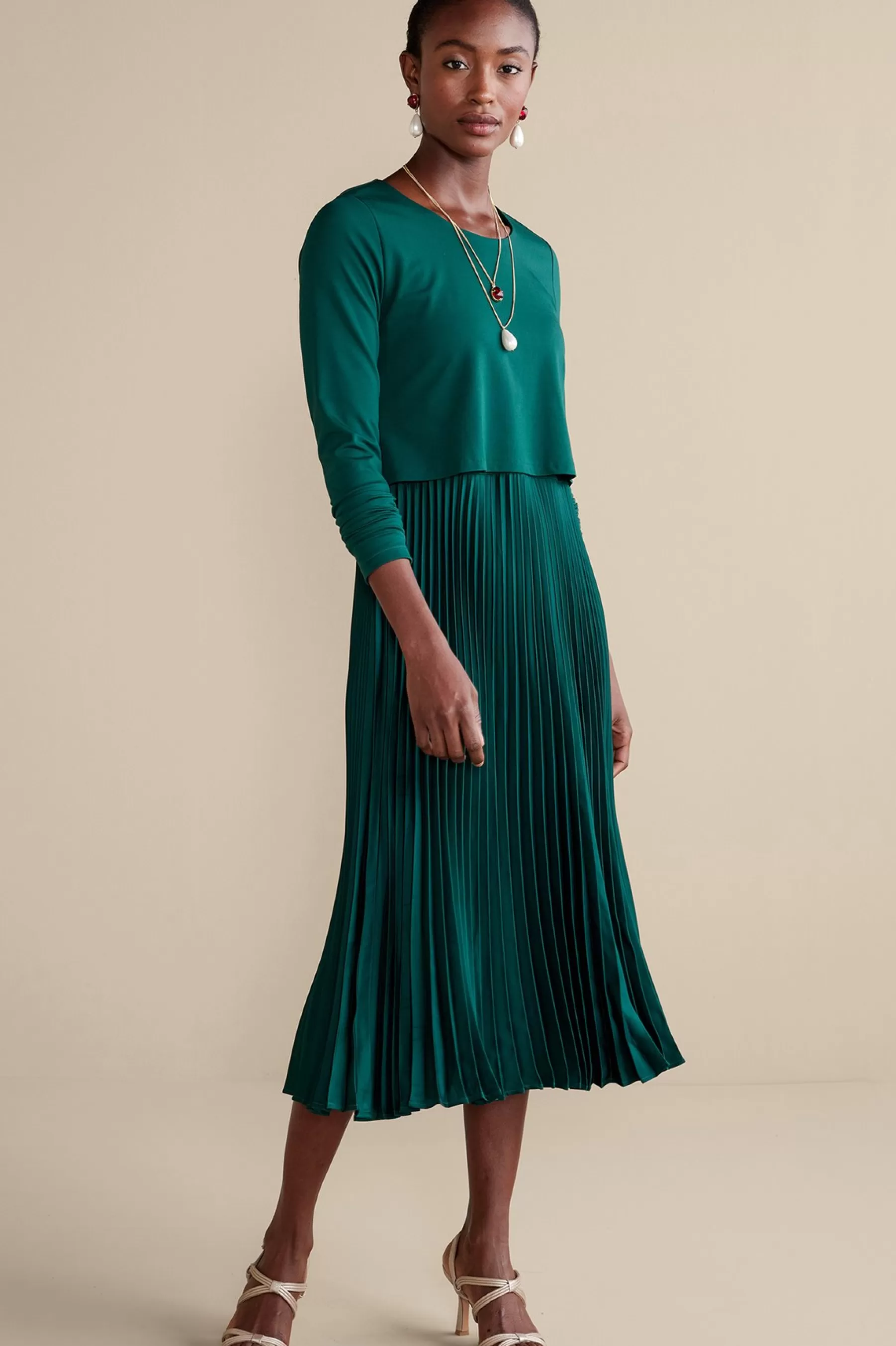 forever favorites | work to play-Soft Surroundings Cassandra Dress Jewel Green