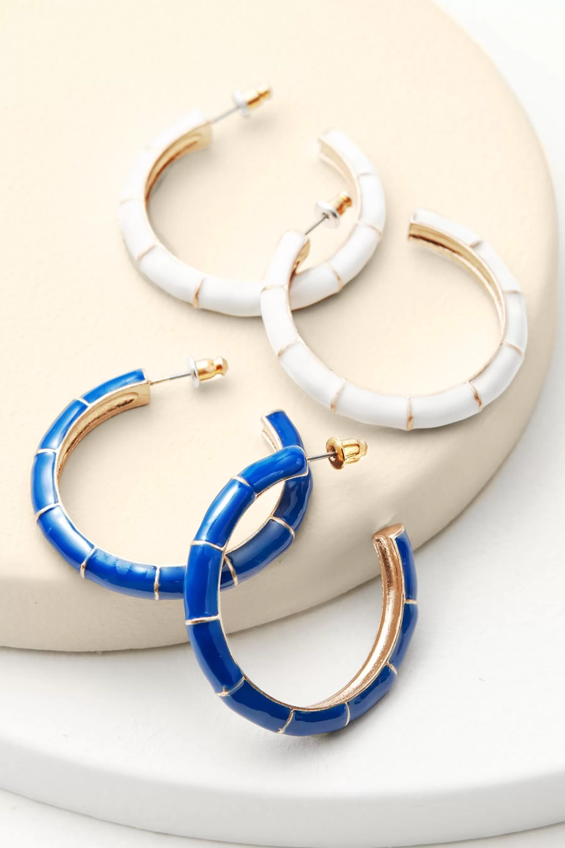 Earrings | earrings-Soft Surroundings Cleo Hoop Earring Blue