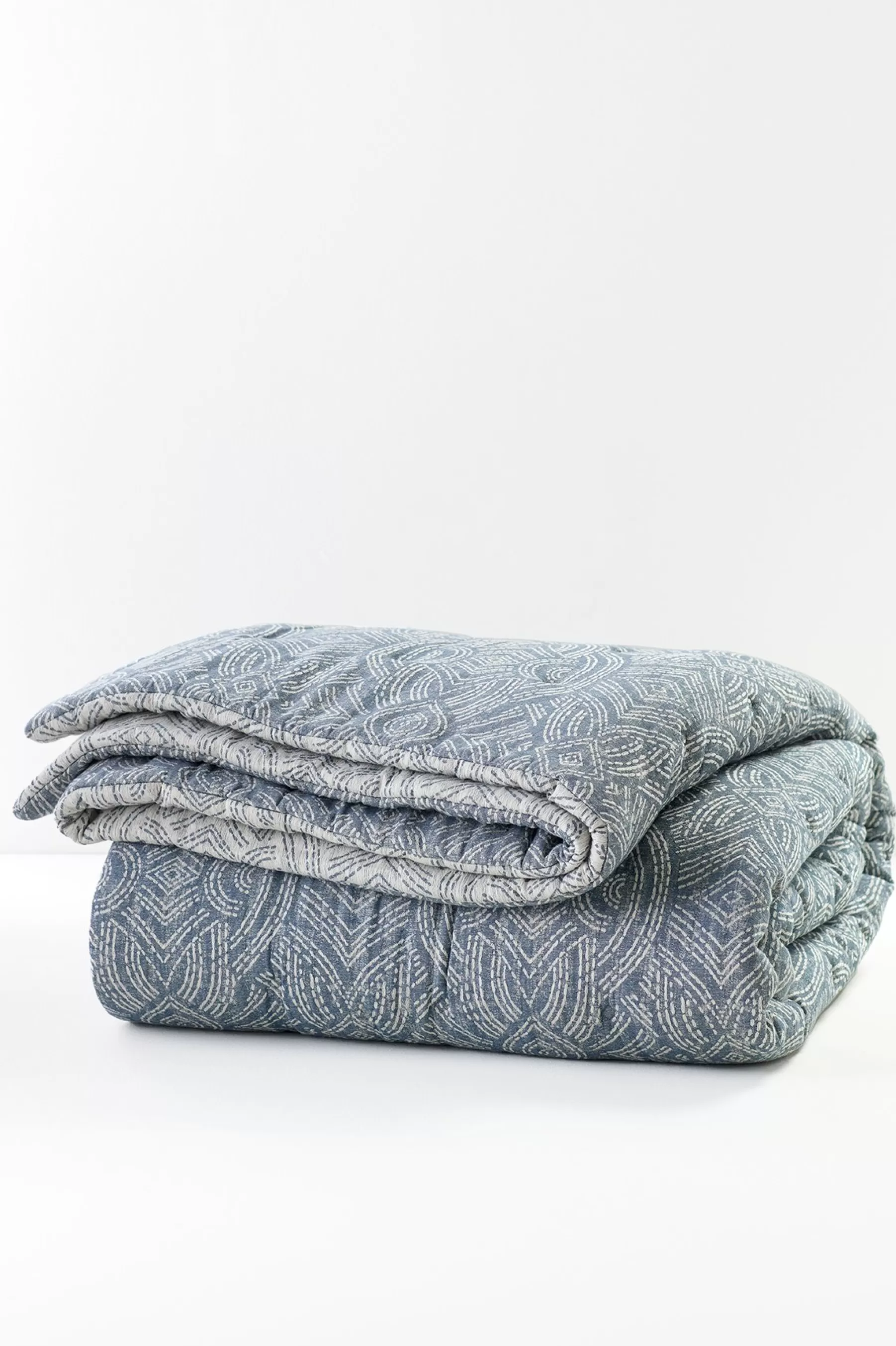 comforters | quilts, coverlets & duvet covers-Soft Surroundings Cordova Reversible Jacquard Comforter Faded Blue