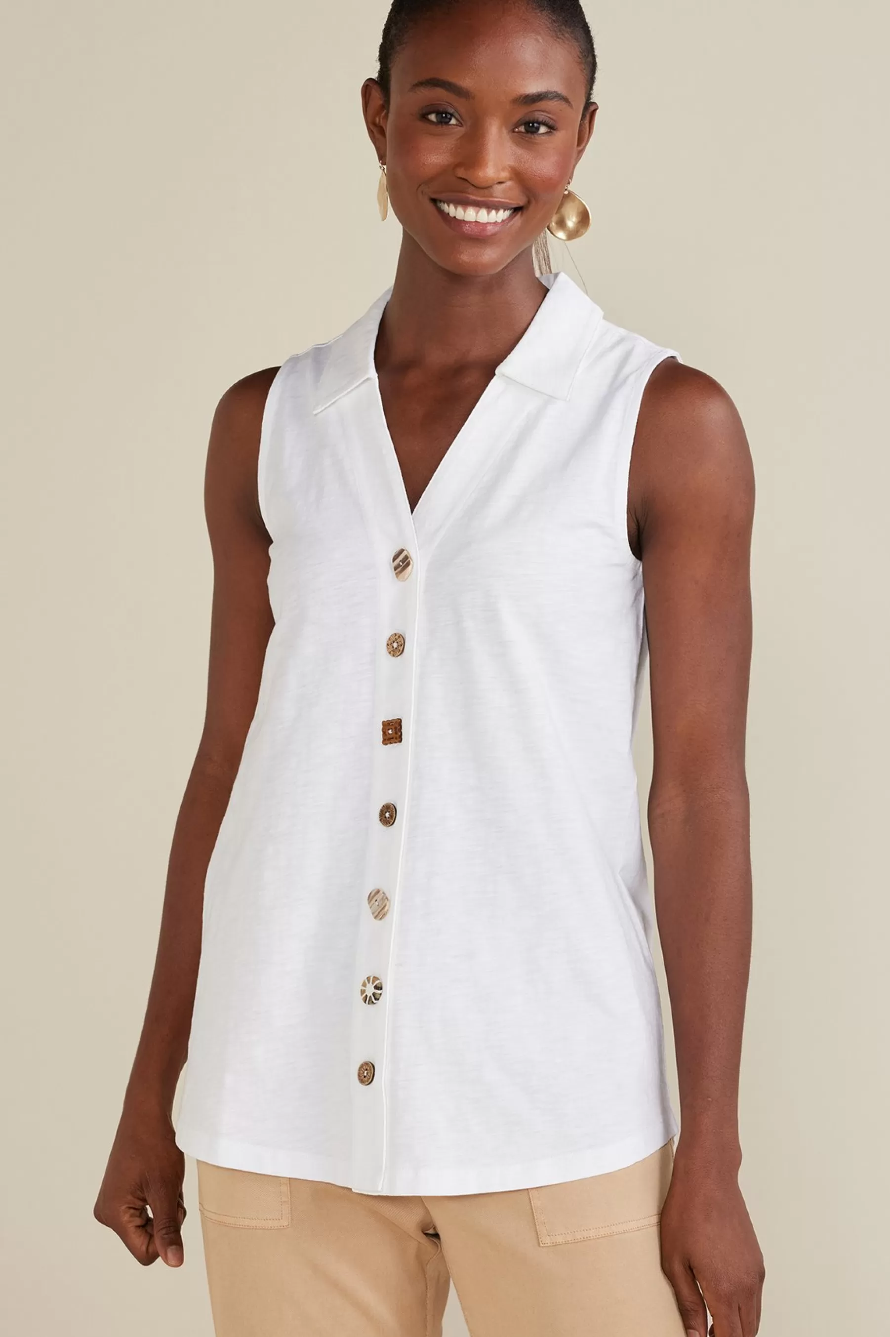 sleeveless | shirts-Soft Surroundings Danielle Sleeveless Tunic Black