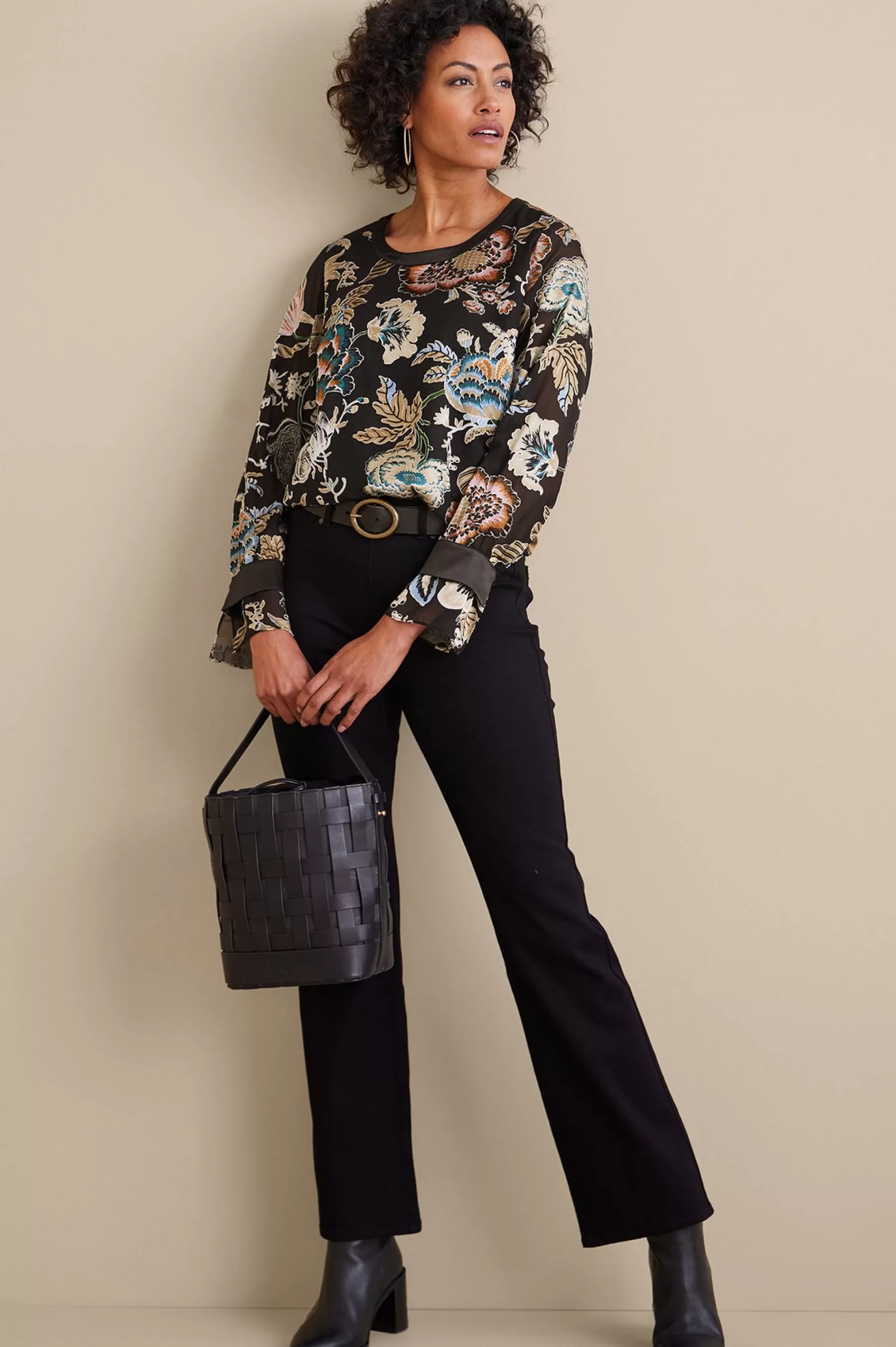 Feminine Flourish | long sleeve-Soft Surroundings Deanna Blouse Multi Floral