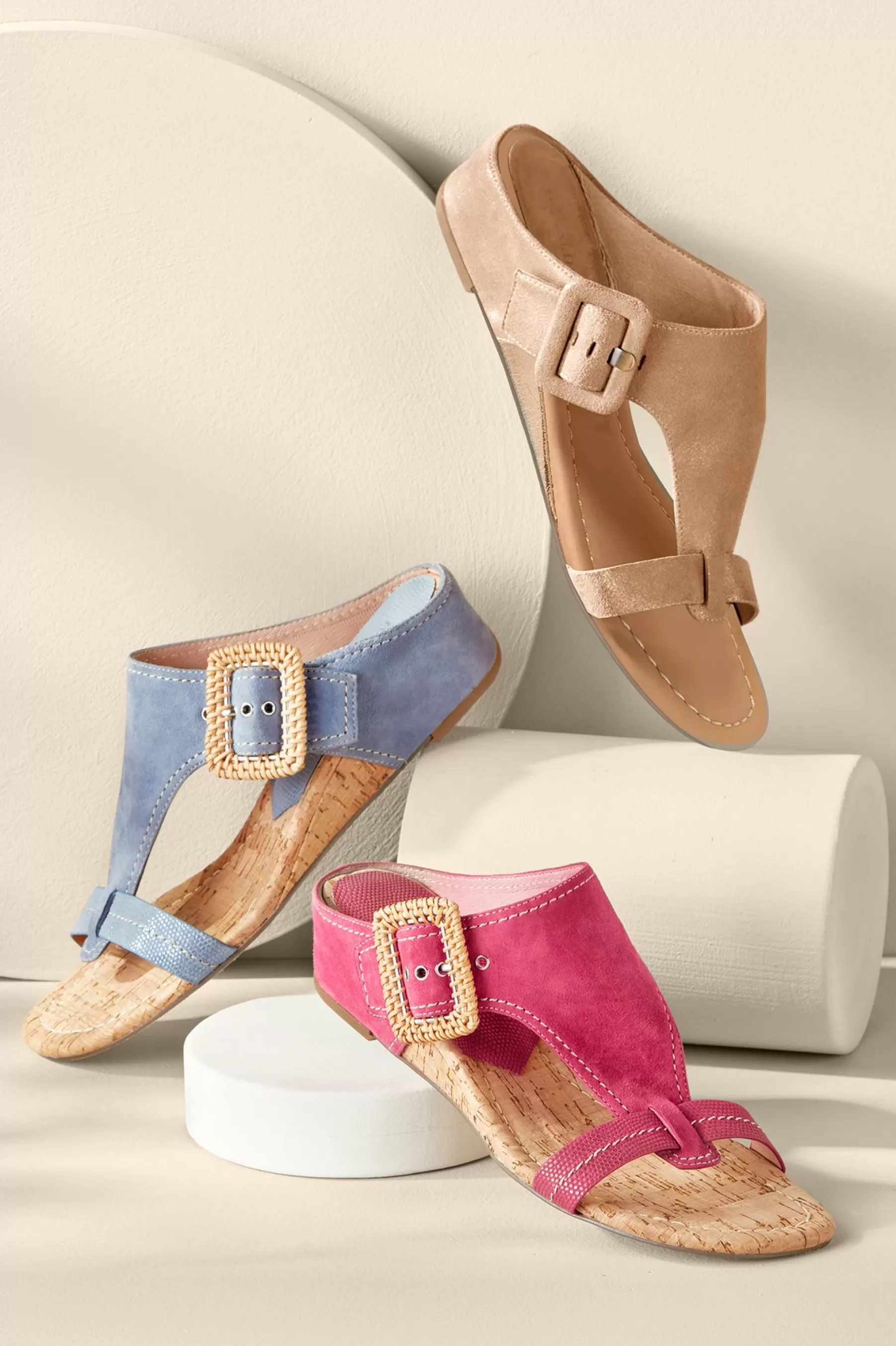 sandals | wedges-Soft Surroundings Donald Pliner Ofelia Wedge Slide Magenta