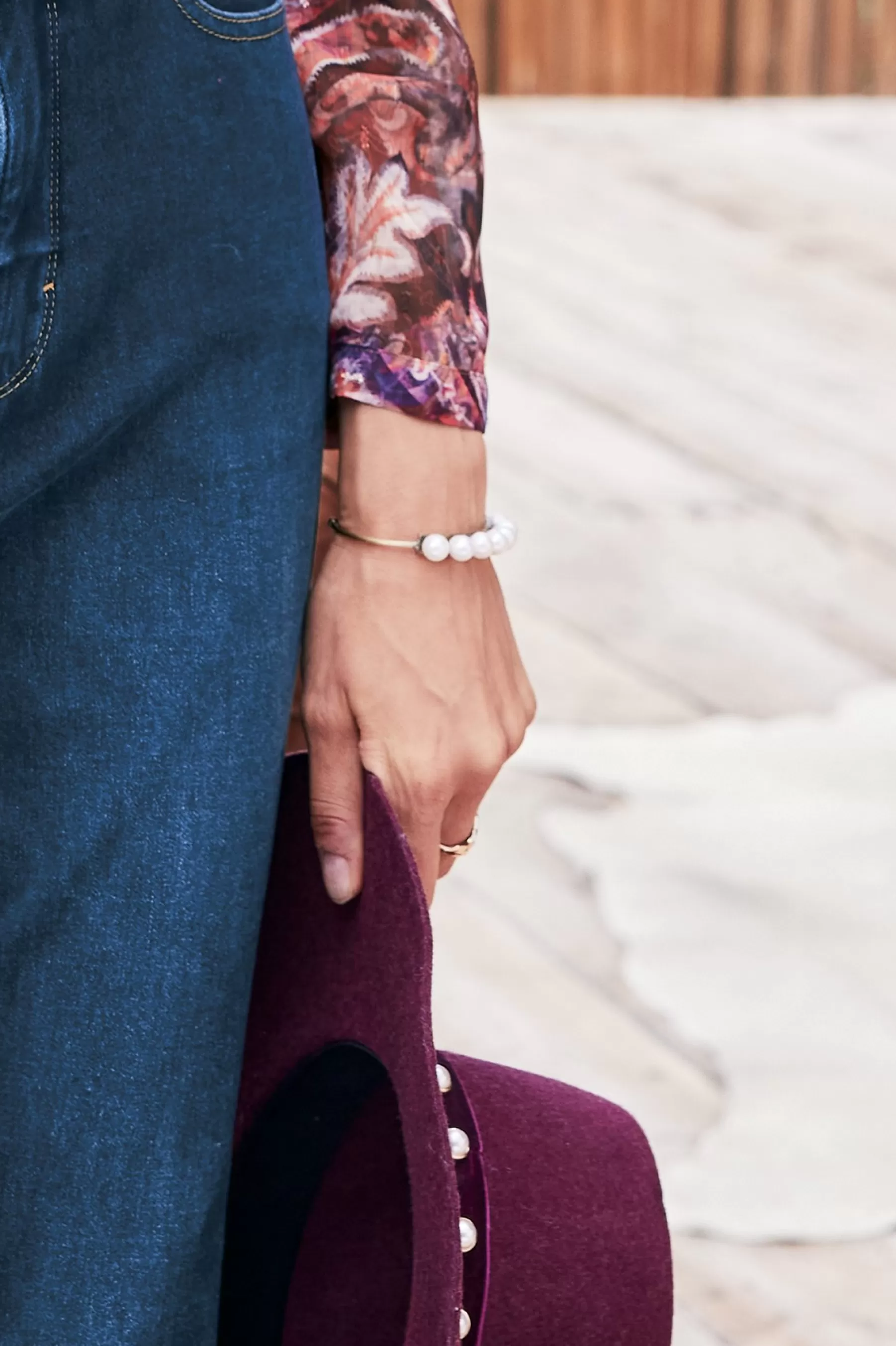 Bracelets | bracelets-Soft Surroundings Estella Pearl Cuff Gold/Pearl