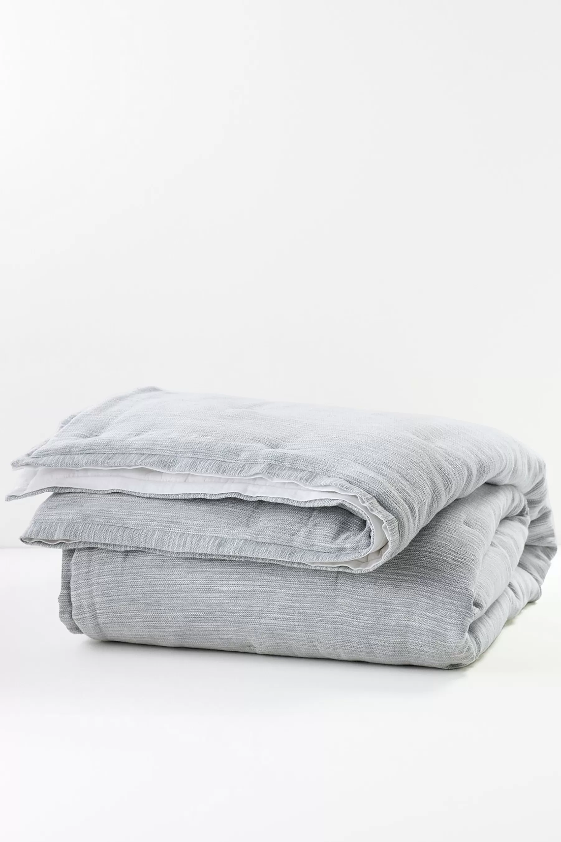 comforters-Soft Surroundings Evie Textured Comforter Silver Sea