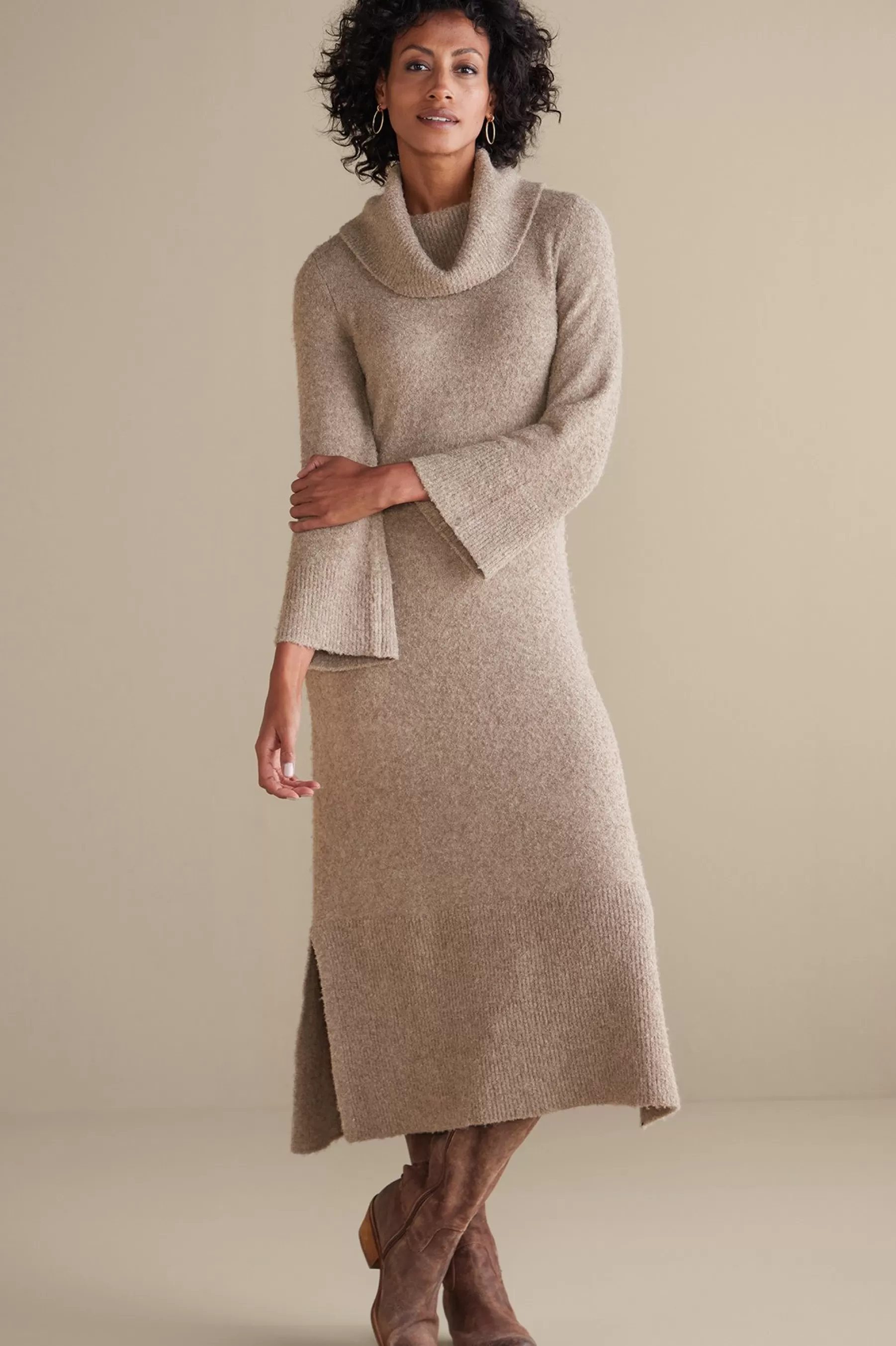 Feminine Flourish | Everyday Styles-Soft Surroundings Frances Dress Light Brown