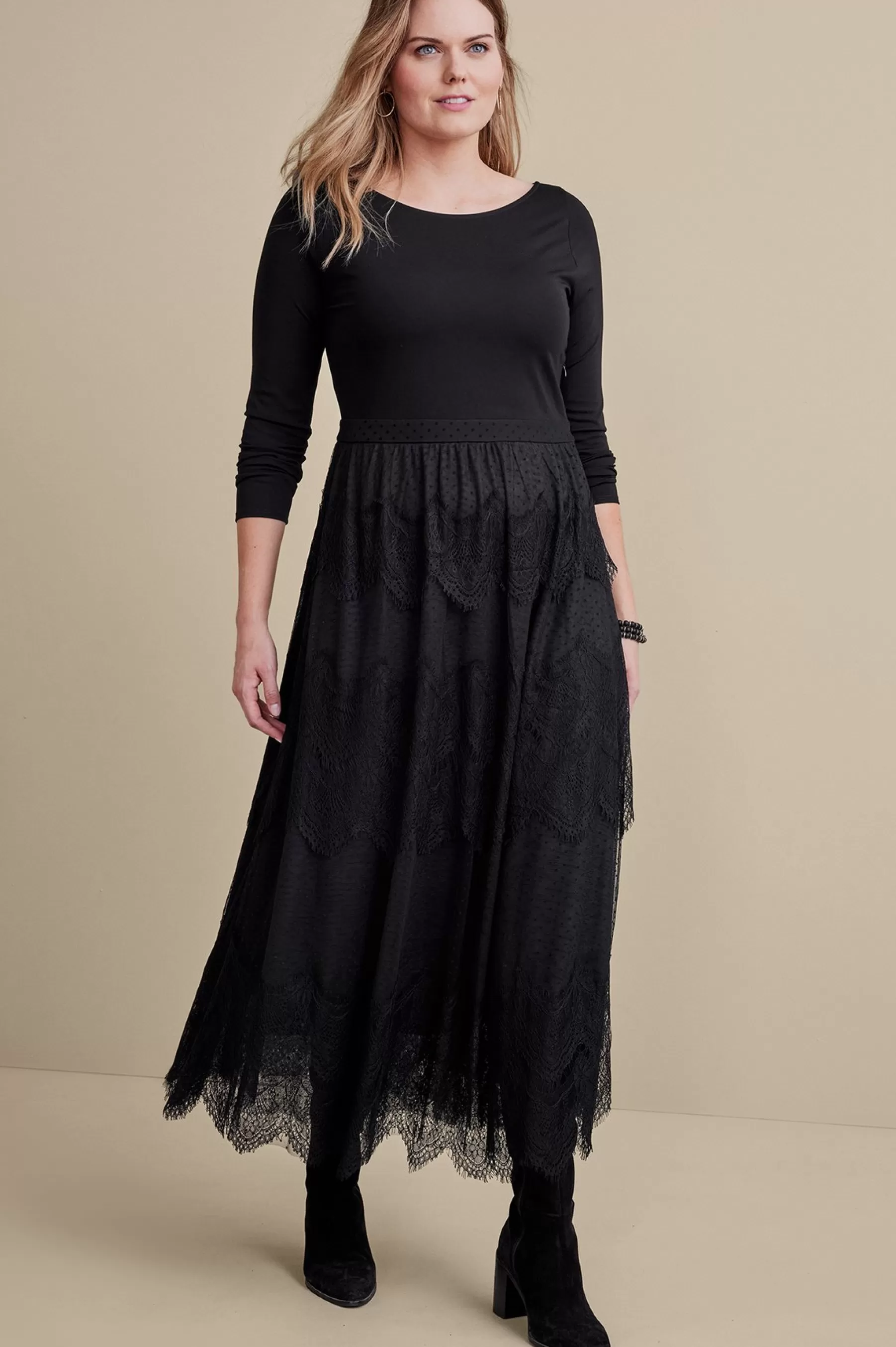 between season | forever favorites-Soft Surroundings Frederica Dress Black