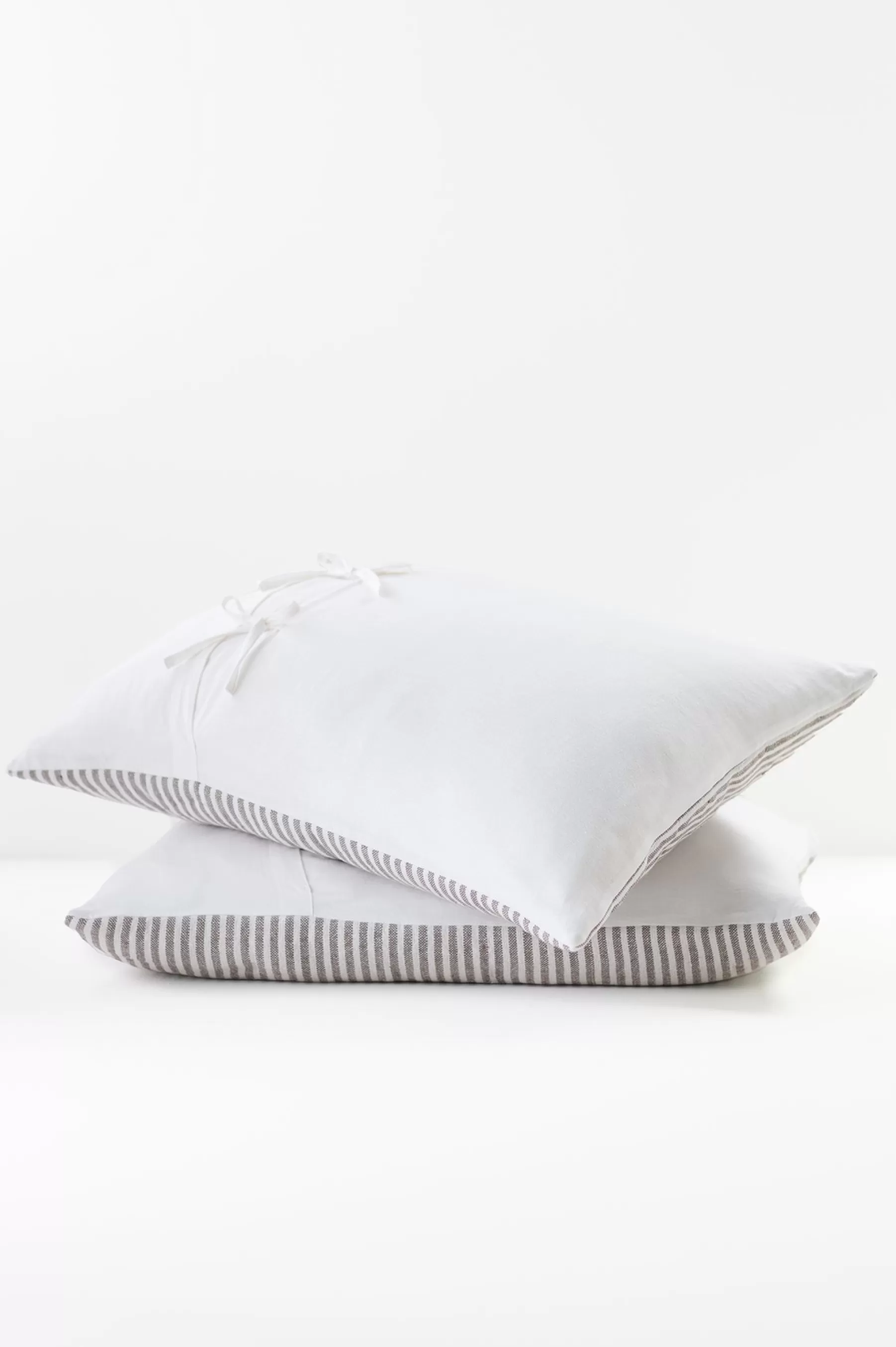 pillowcases & shams-Soft Surroundings Isabelline Stripe Sham Grey