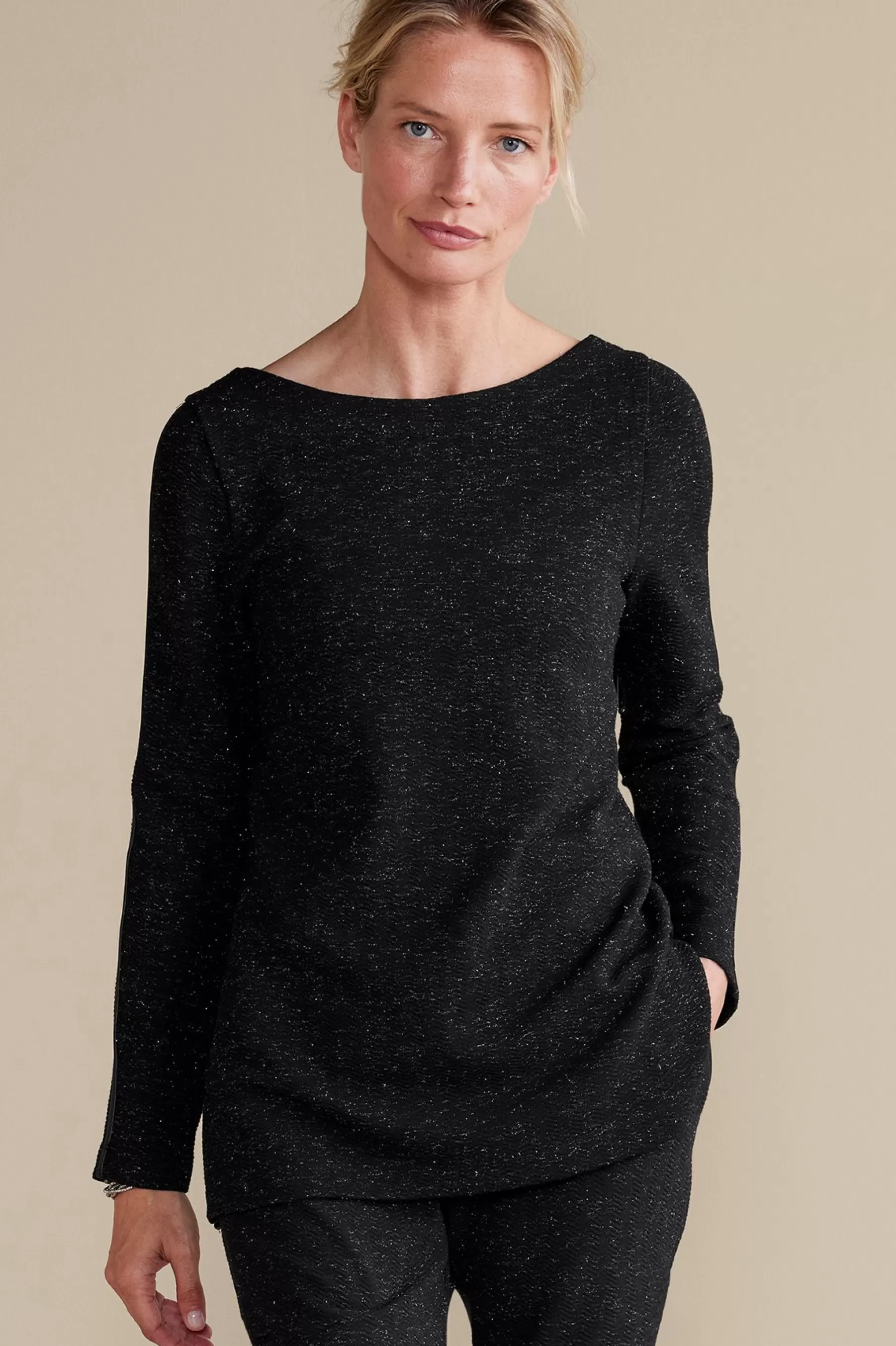 long sleeve | pullovers-Soft Surroundings Janae Top Black