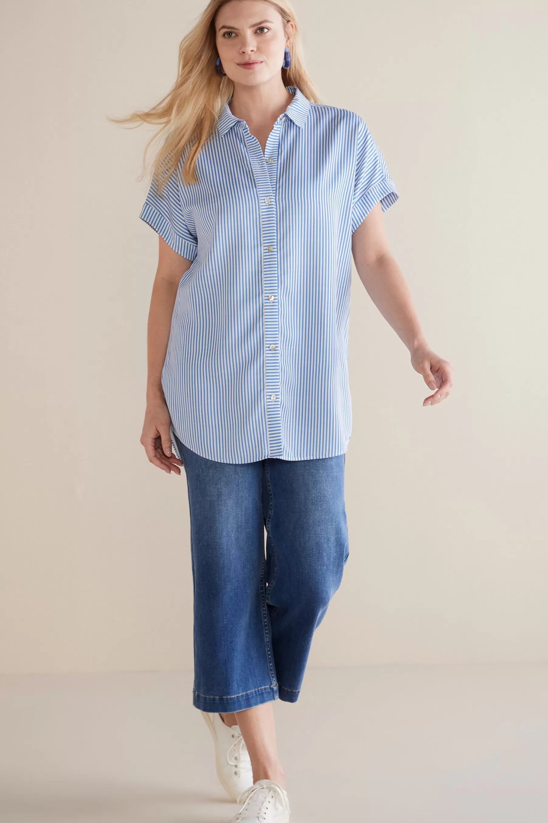 Everyday Styles | Vacation Shop-Soft Surroundings Je Veux TENCEL™ Shirt Light Chambray