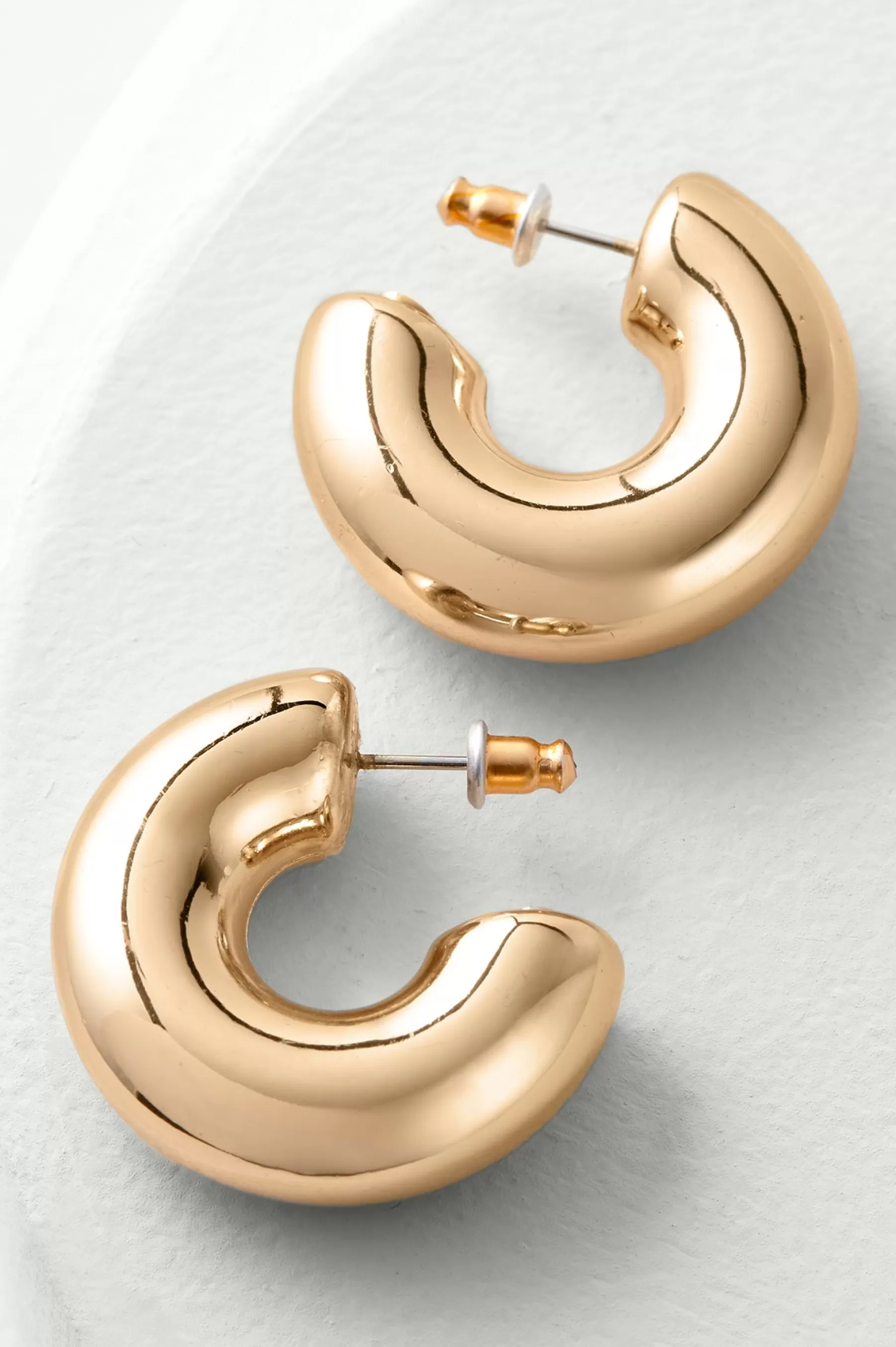 Earrings | earrings-Soft Surroundings Julianna Hoop Earring Polished Silver