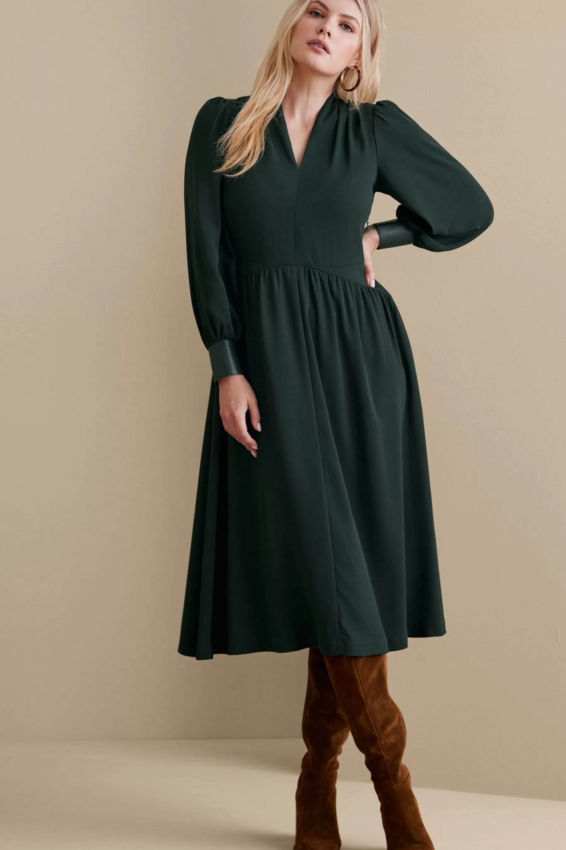 forever favorites | work to play-Soft Surroundings Katrina Dress Jewel Green