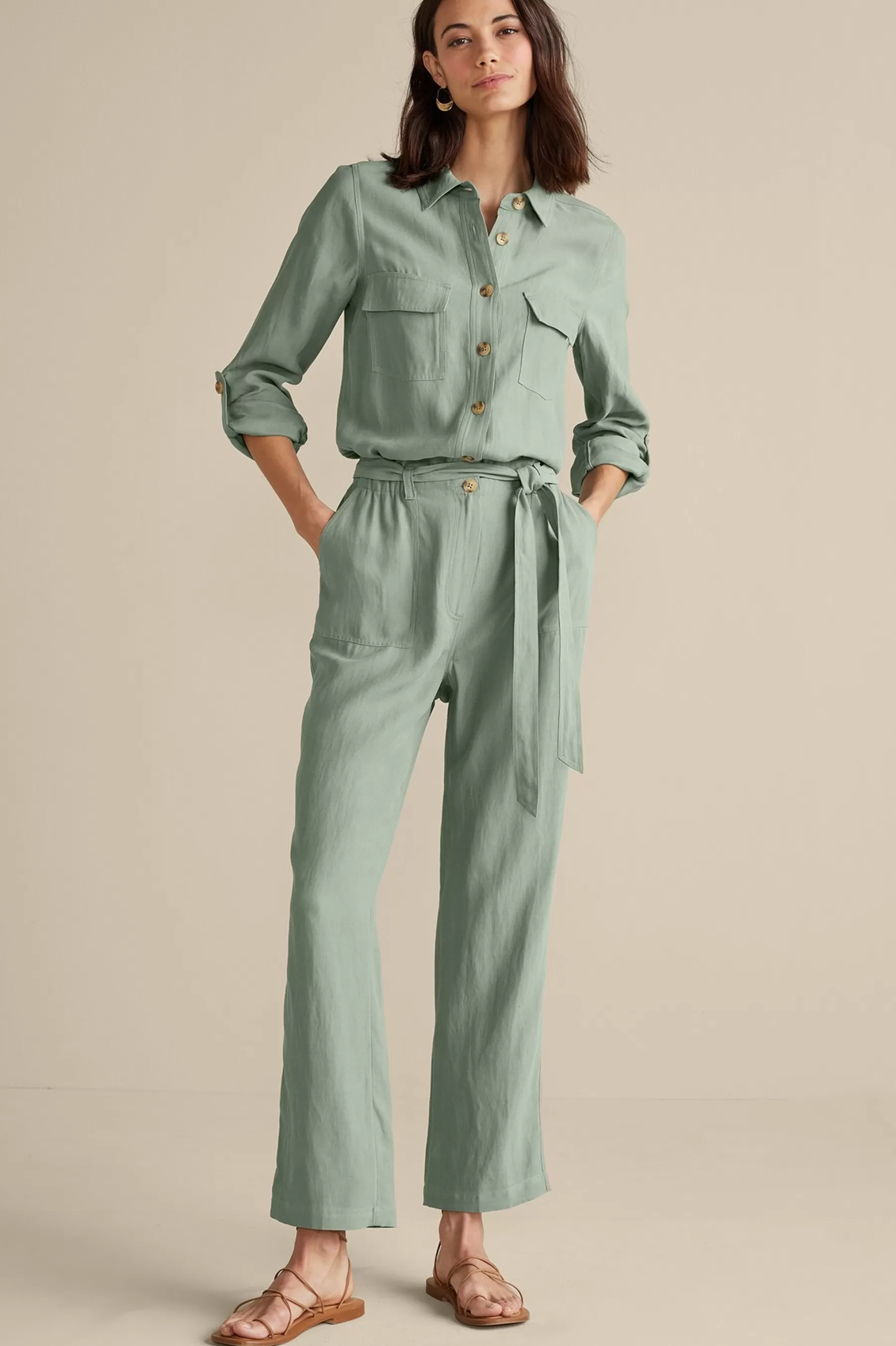 Jumpsuits | casual-Soft Surroundings Kerry Jumpsuit Light Chambray