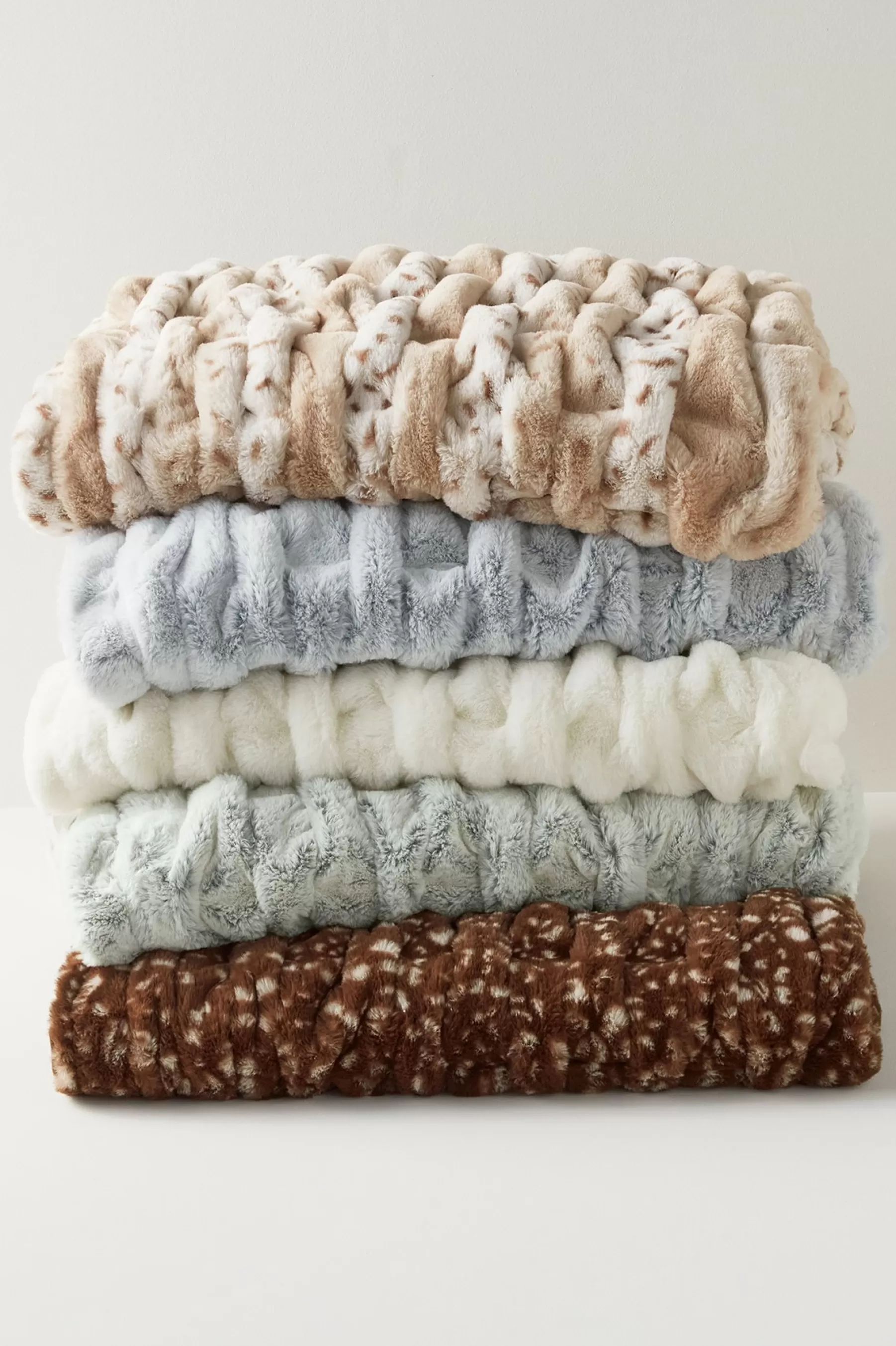 Throws | Bedding Essentials-Soft Surroundings La Parisienne Faux Fur Throw Tipped Midnight