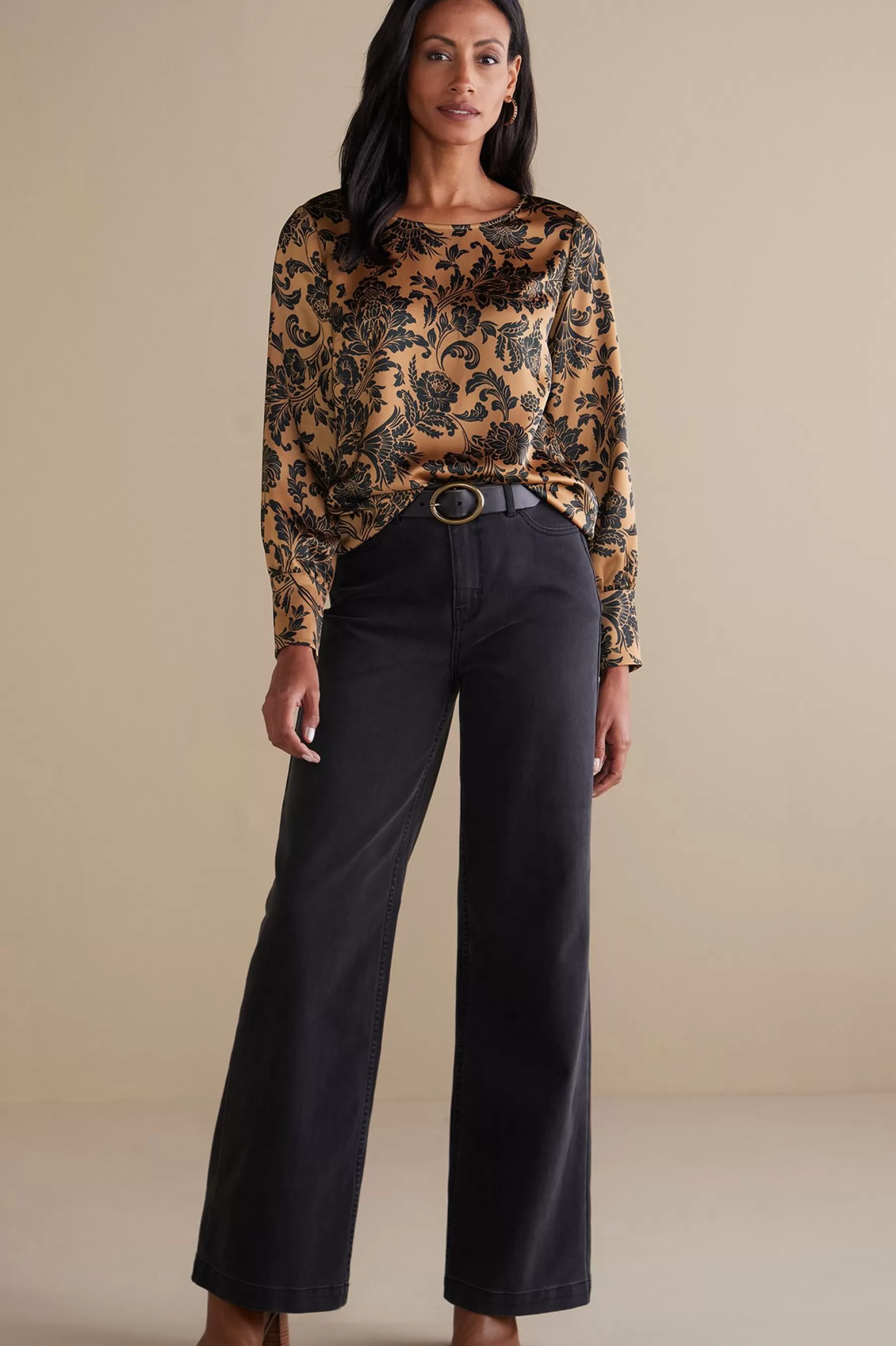 Feminine Flourish | long sleeve-Soft Surroundings Maiya Top Neutral Floral