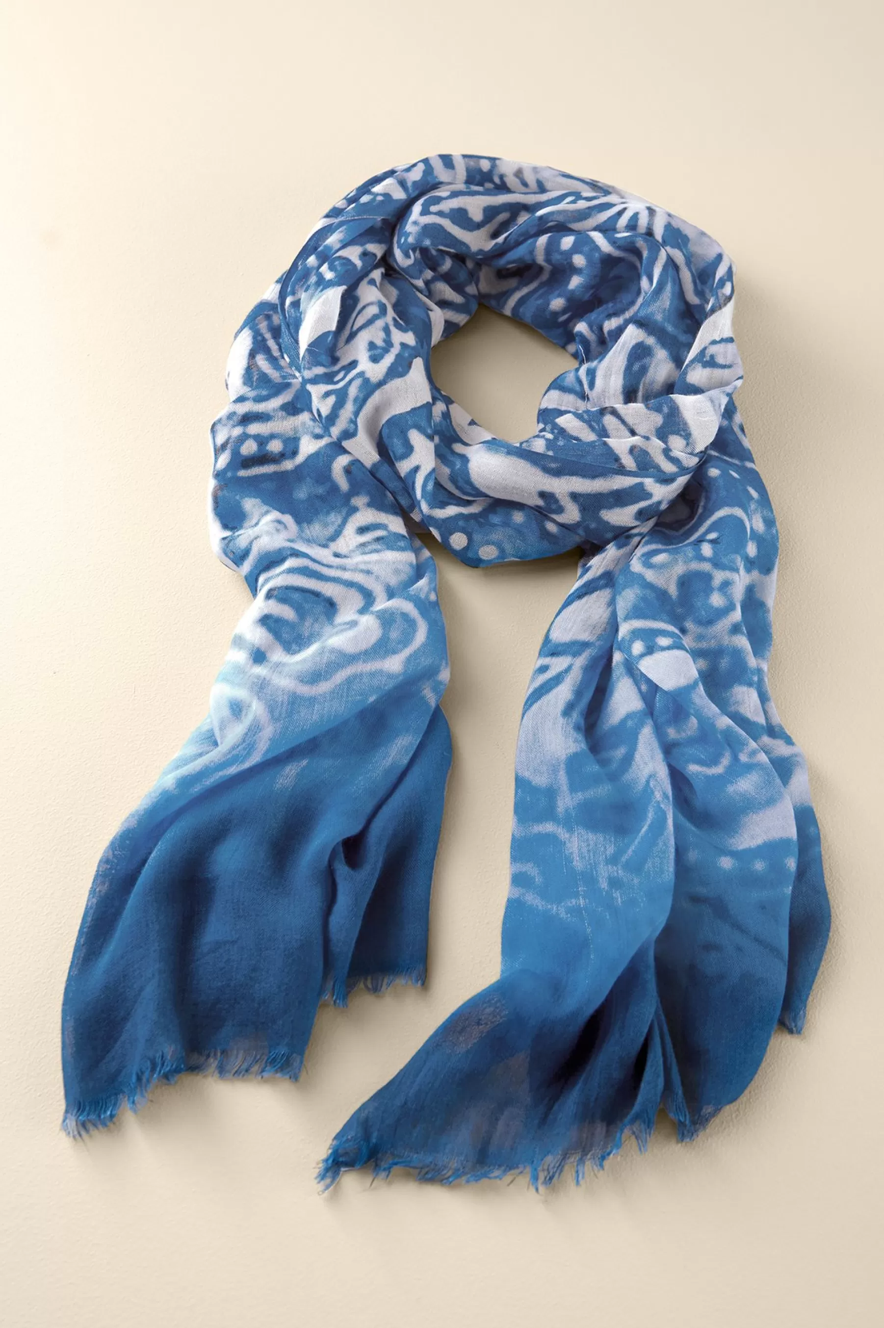 Scarves & Wraps | Feminine Flourish-Soft Surroundings Maren Ombre Scarf Blue Multi