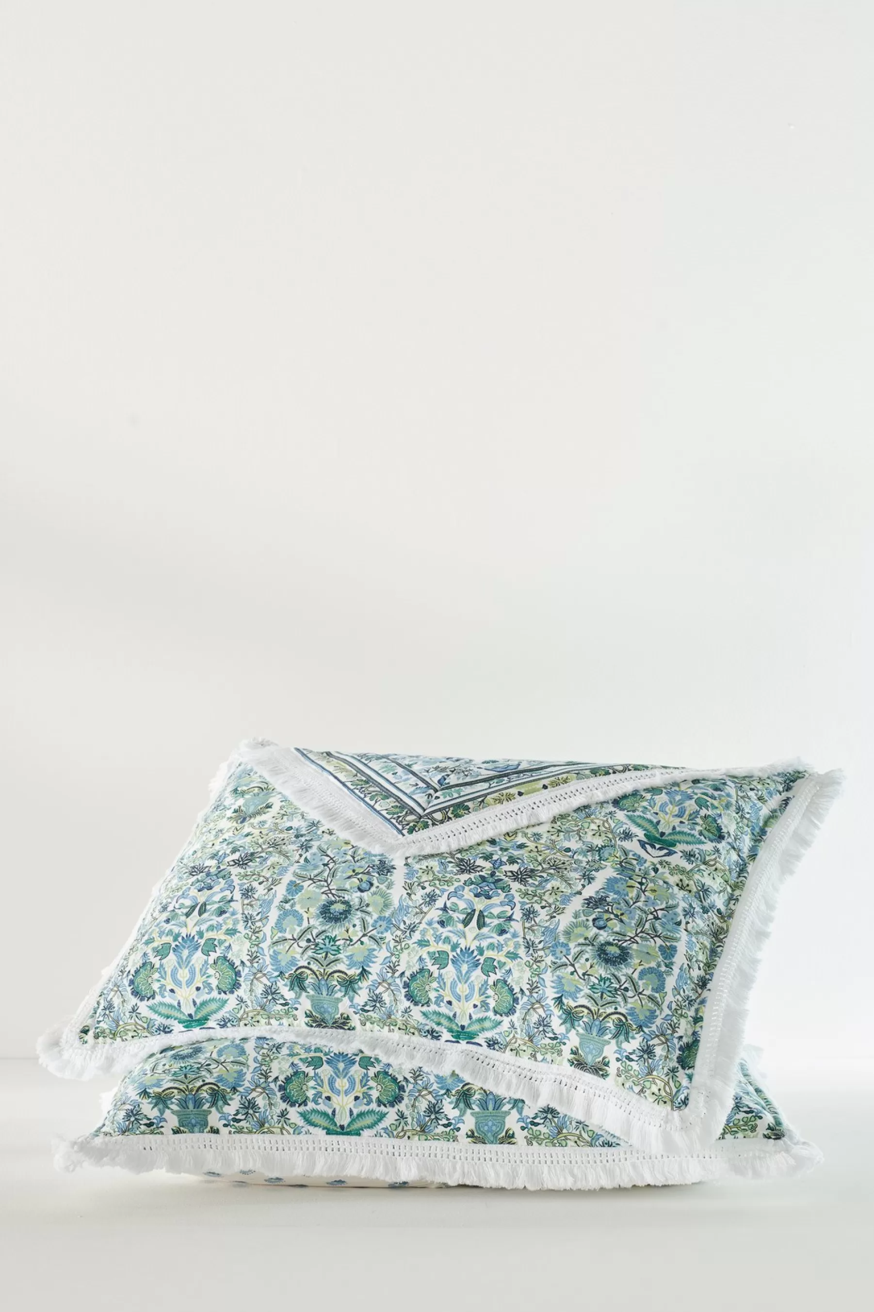 pillowcases & shams-Soft Surroundings Margo Iris Printed Sham Indigo Multi