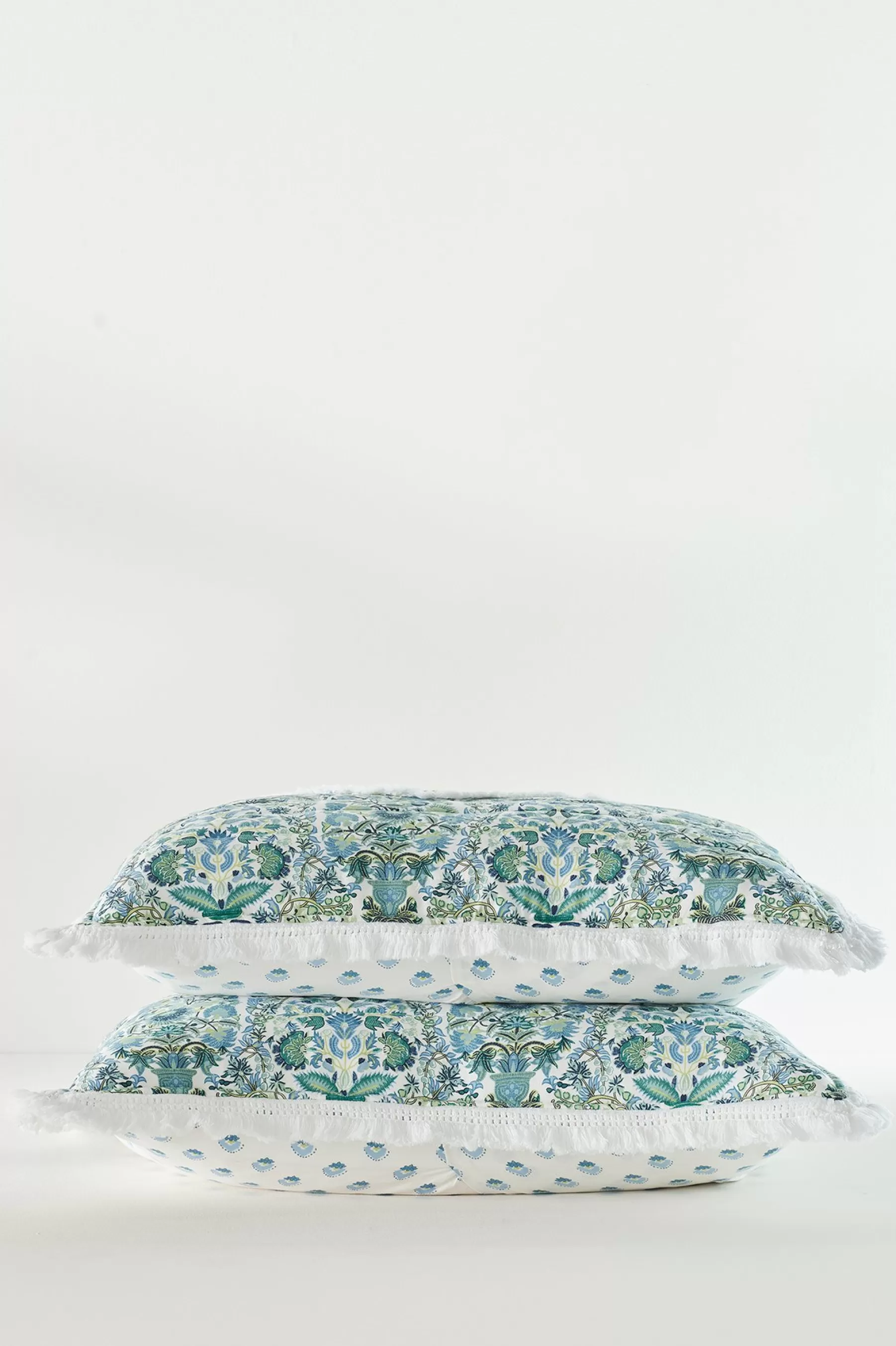 pillowcases & shams-Soft Surroundings Margo Iris Printed Sham Indigo Multi