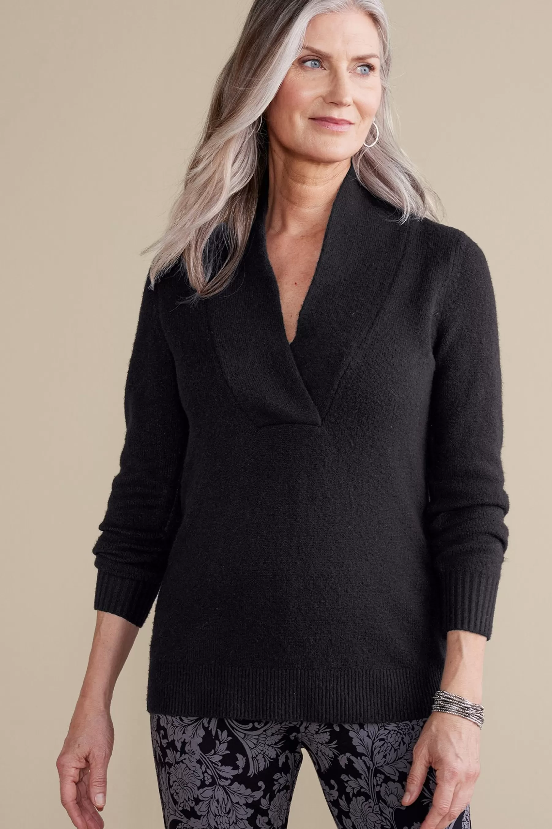 Everyday Styles | Sweaters & Cardigans-Soft Surroundings Meera Sweater Black