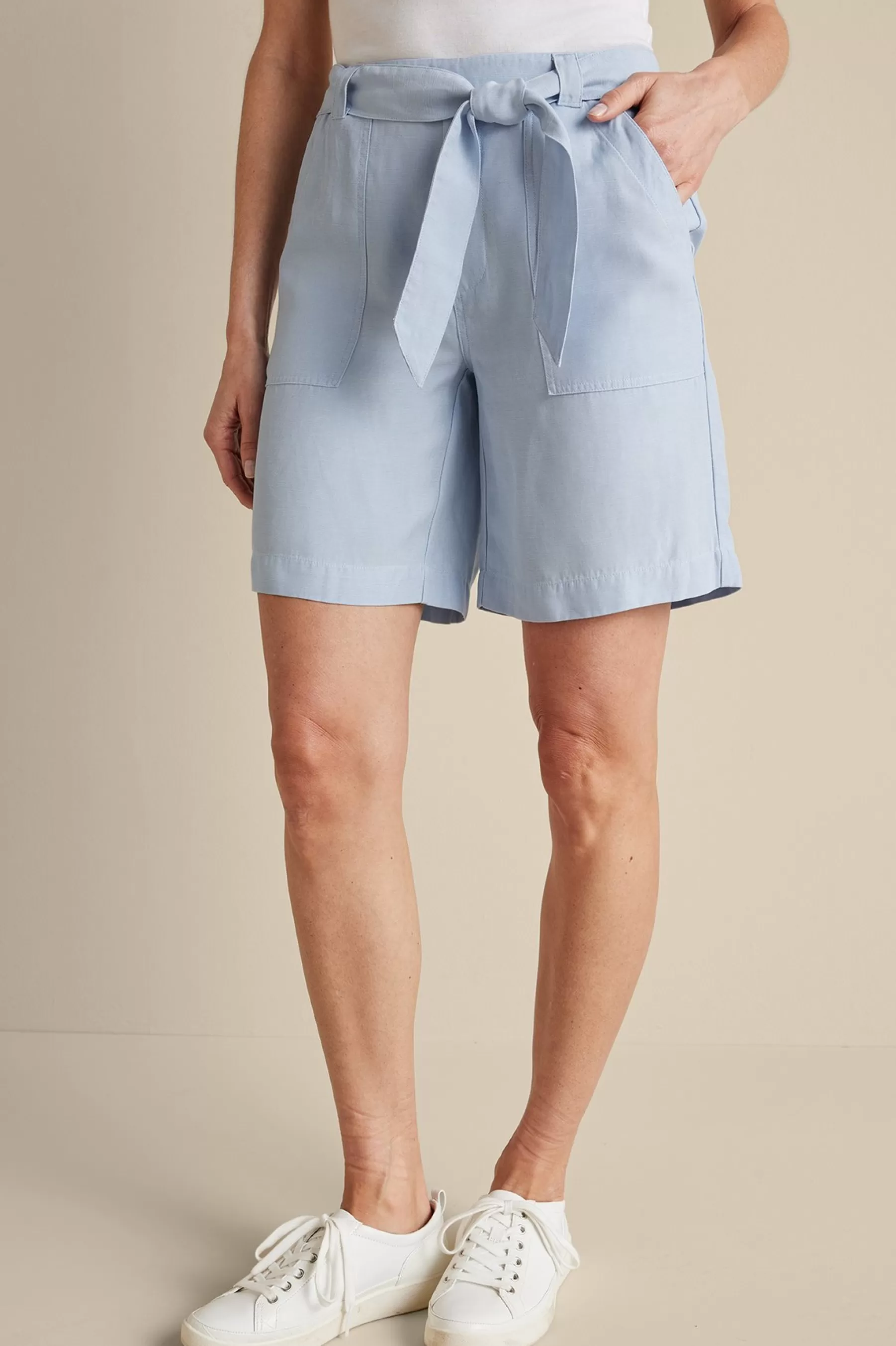 Into The Blues | Vacation Shop-Soft Surroundings Ojai Shorts Light Chambray