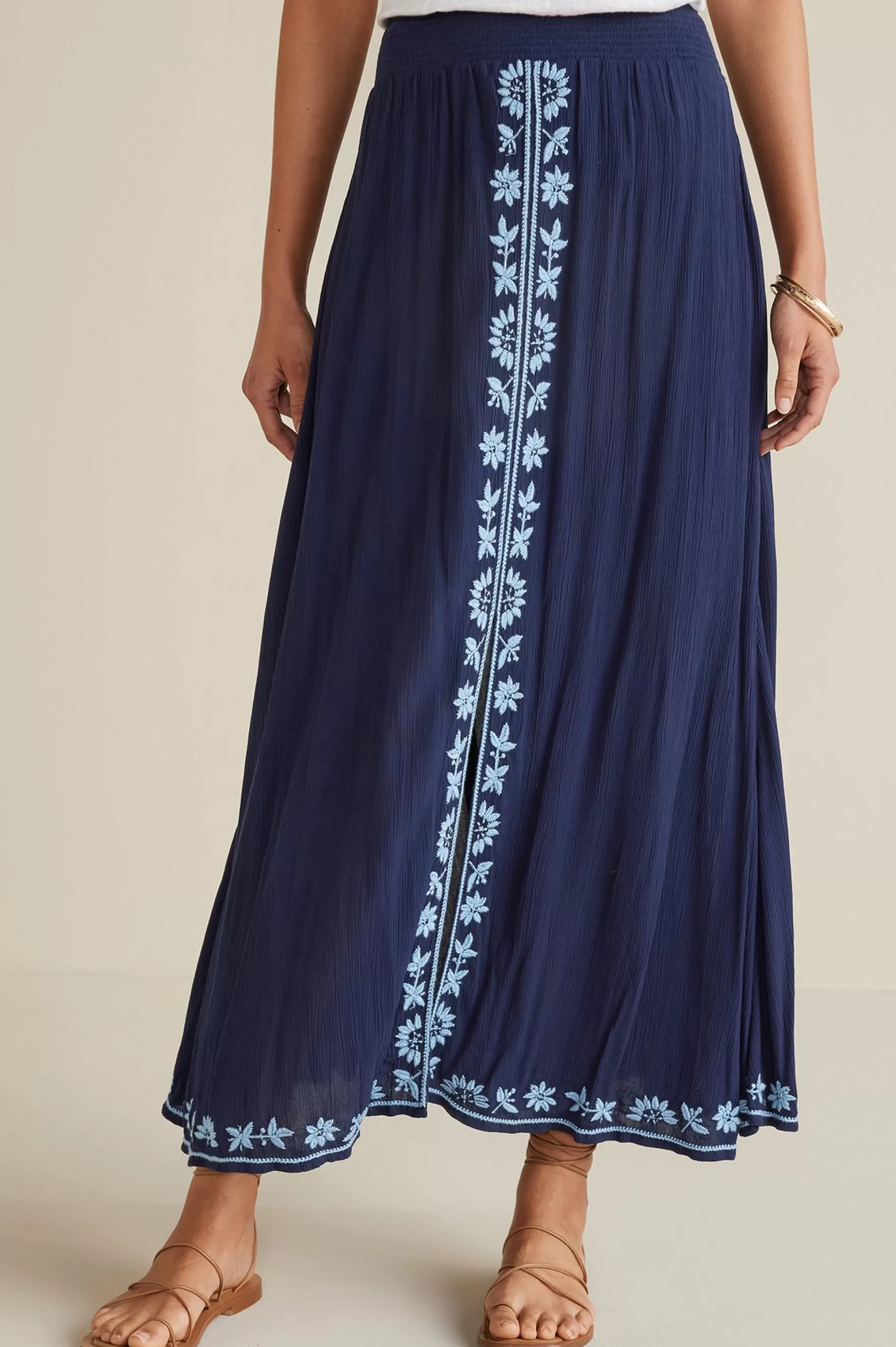 Into The Blues | Gauze Shop-Soft Surroundings Petites Adele Gauze Maxi Skirt Navy