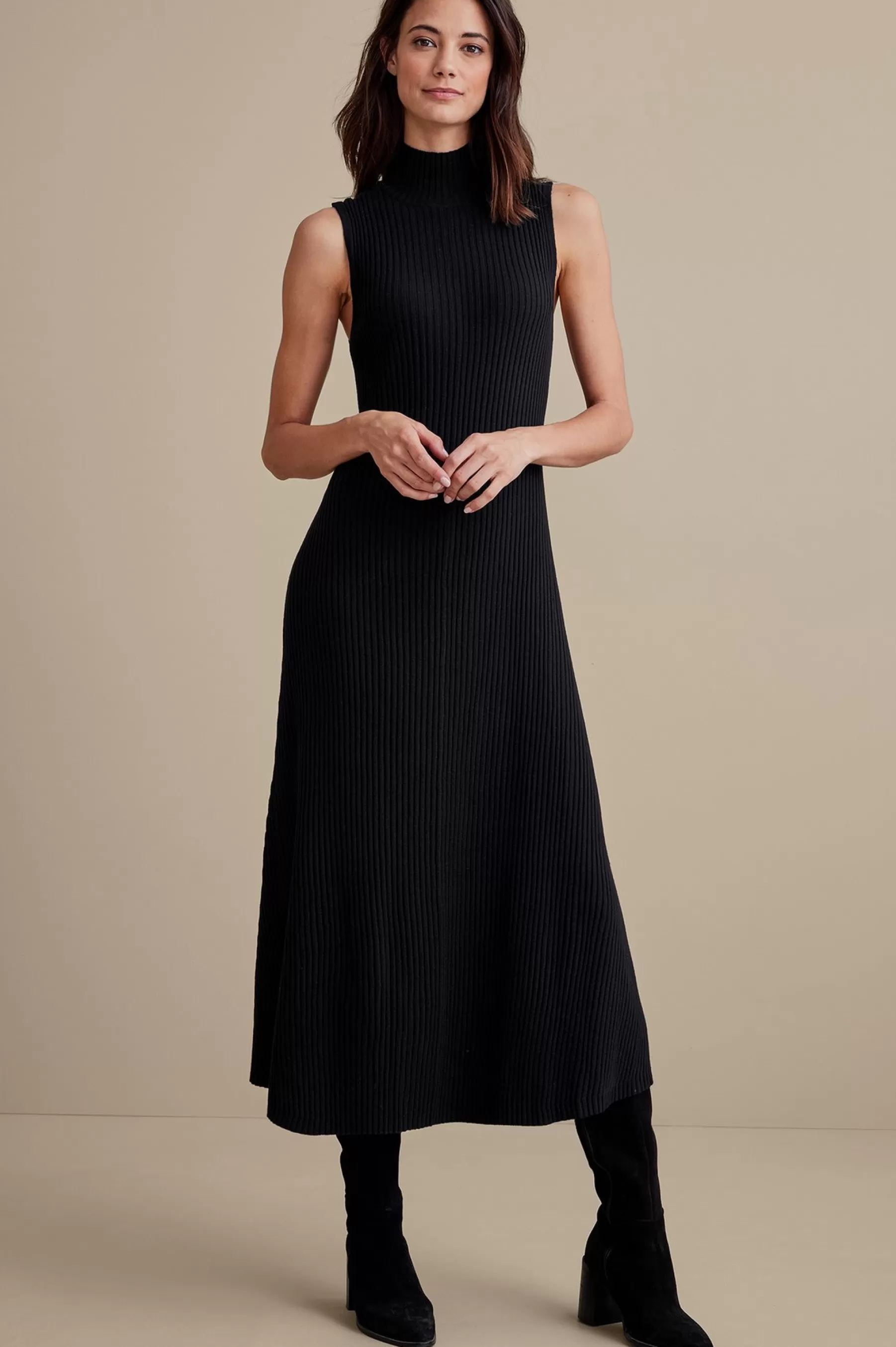 forever favorites | work to play-Soft Surroundings Petites Carolyn Dress Black