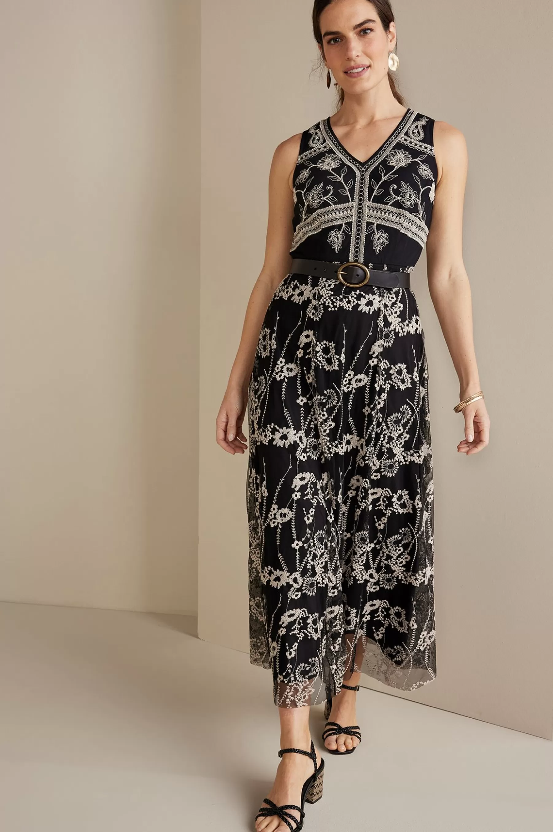 Global Artistry | Dresses-Soft Surroundings Petites Olivia Maxi Dress Black