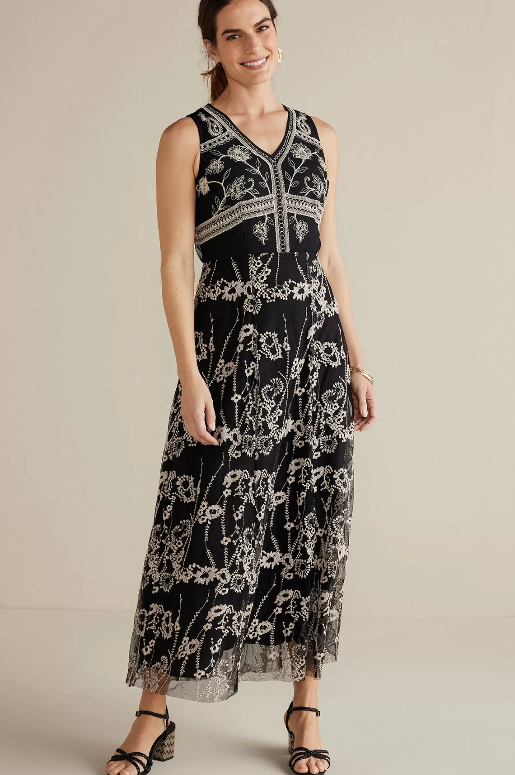 Global Artistry | Dresses-Soft Surroundings Petites Olivia Maxi Dress Black