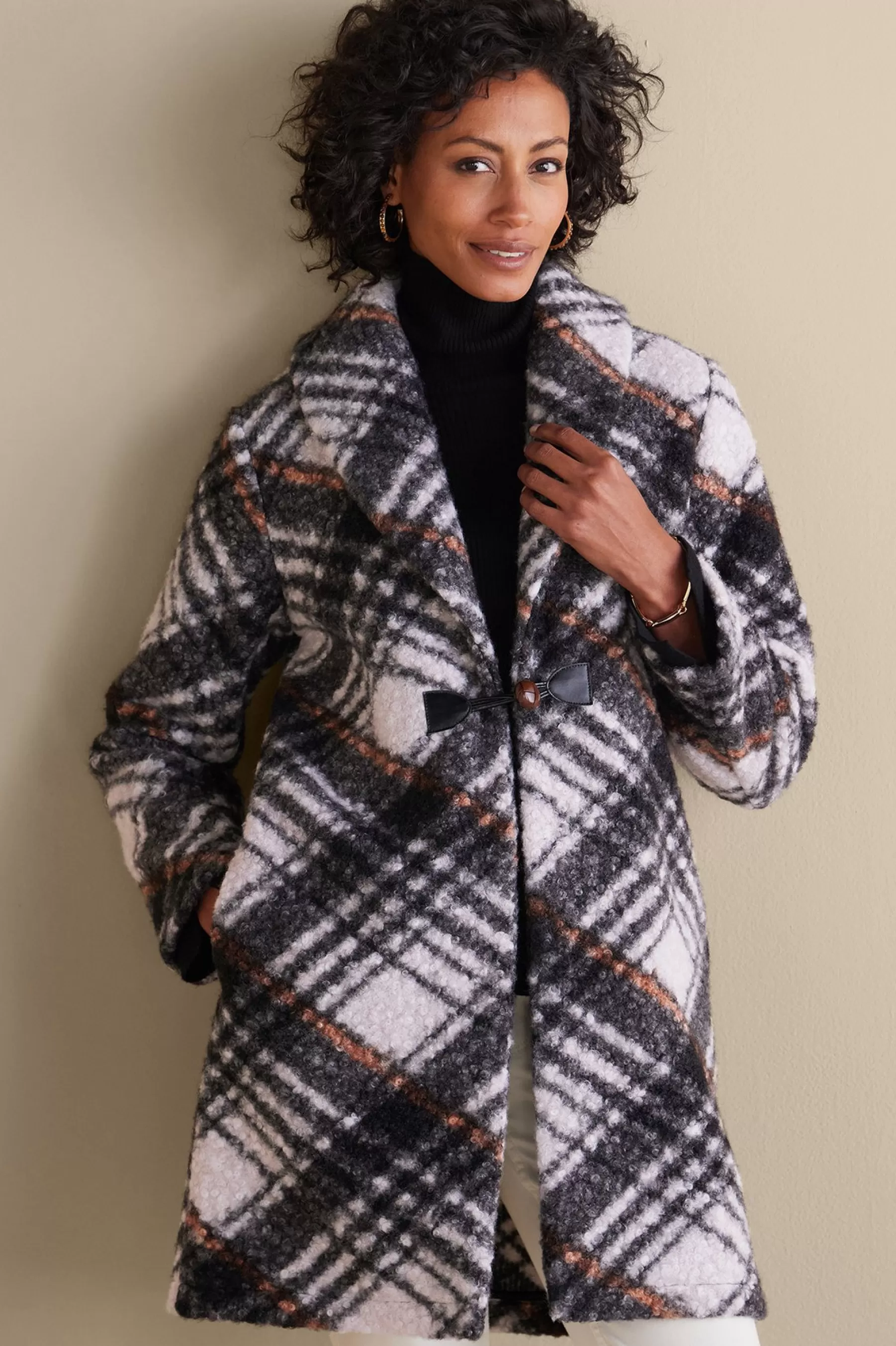 Jackets & Coats-Soft Surroundings Rita Plaid Jacket Multi Stripe