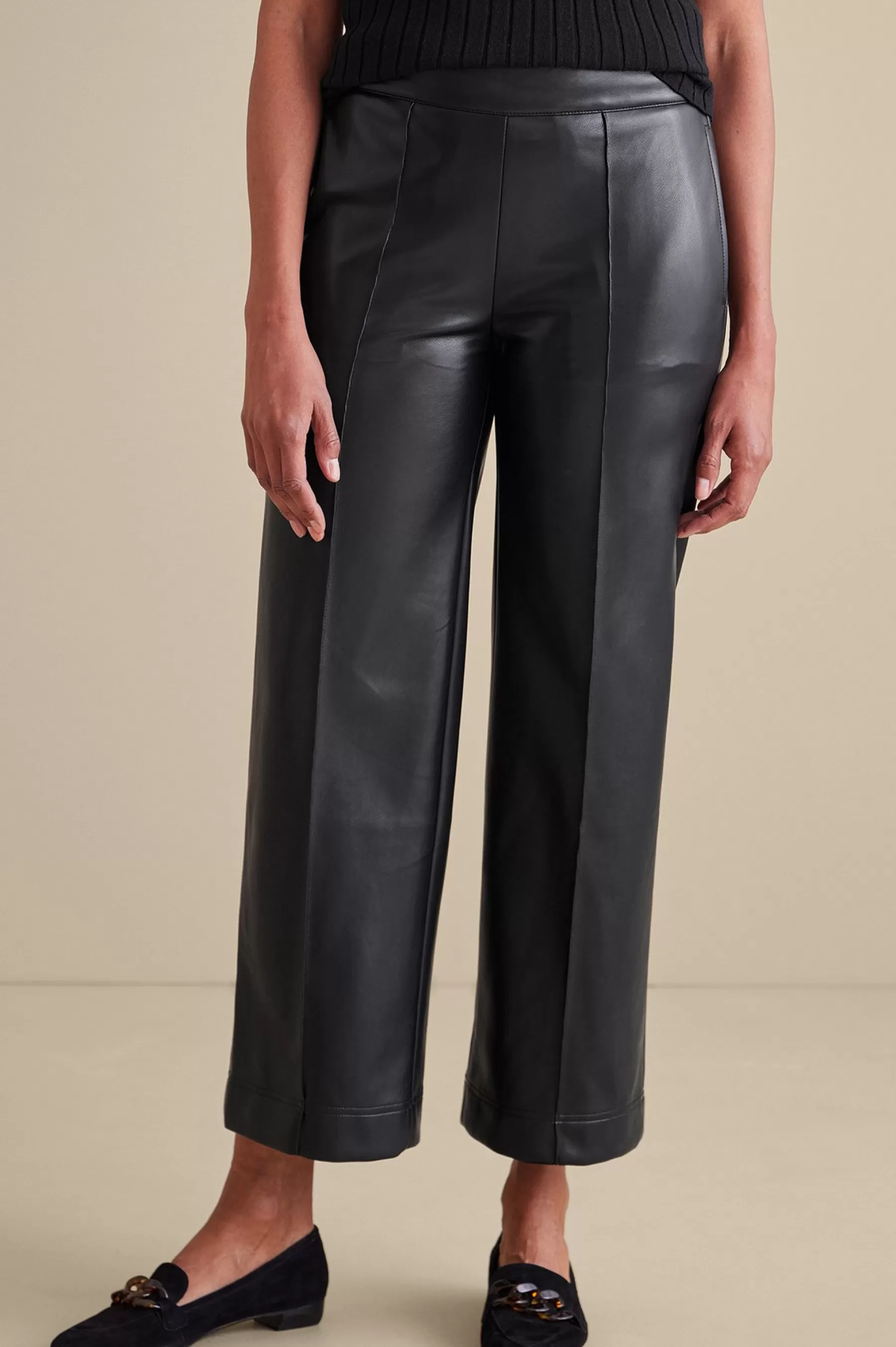 cropped | ankle-Soft Surroundings Rivka Faux Leather Pants Black