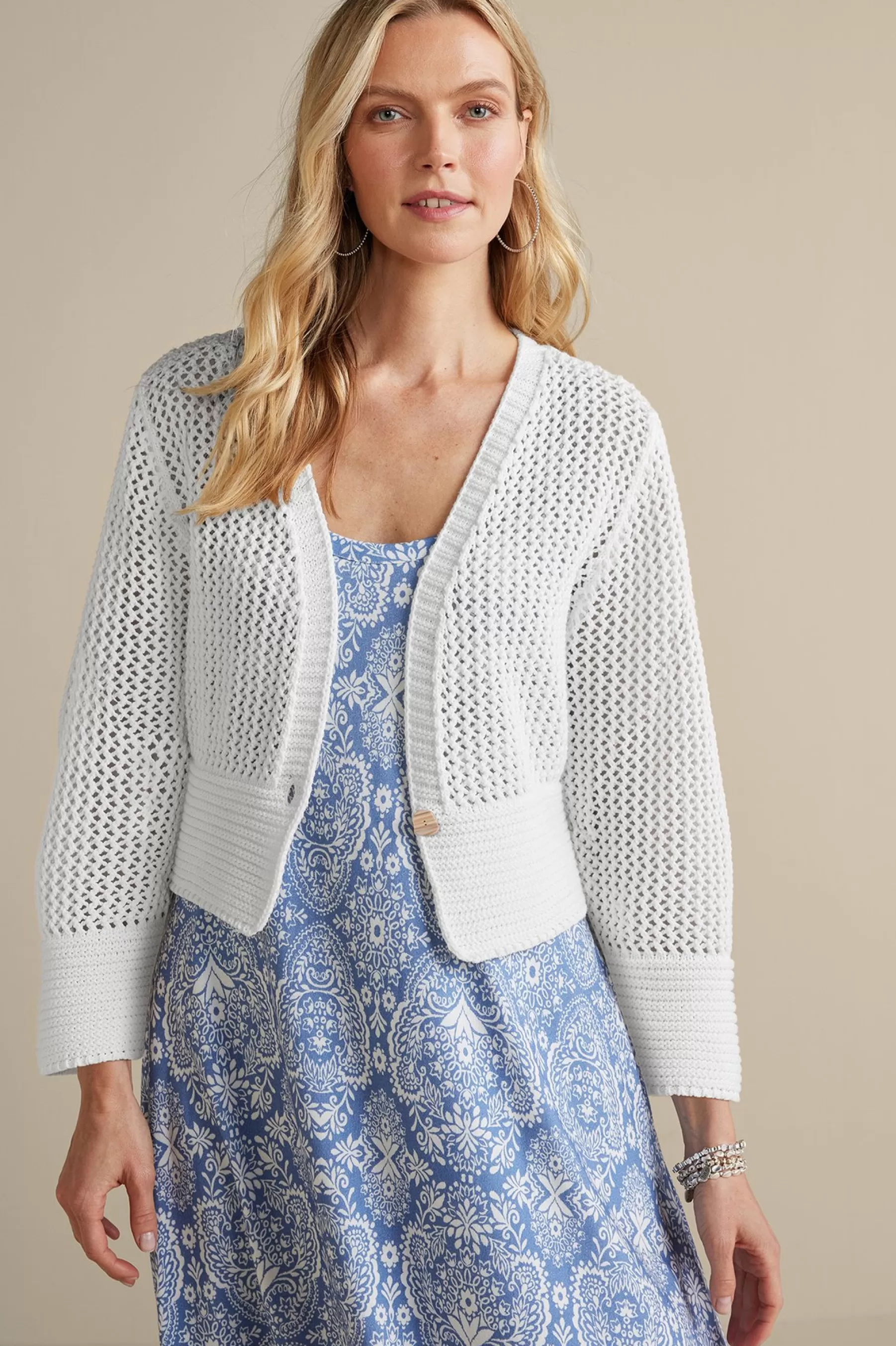 Feminine Flourish | Vacation Shop-Soft Surroundings Sakari Cardi White