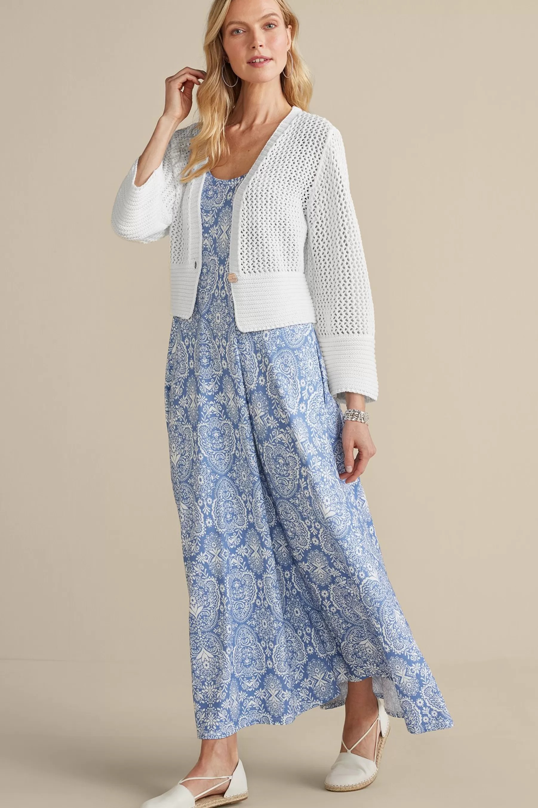 Feminine Flourish | Vacation Shop-Soft Surroundings Sakari Cardi White