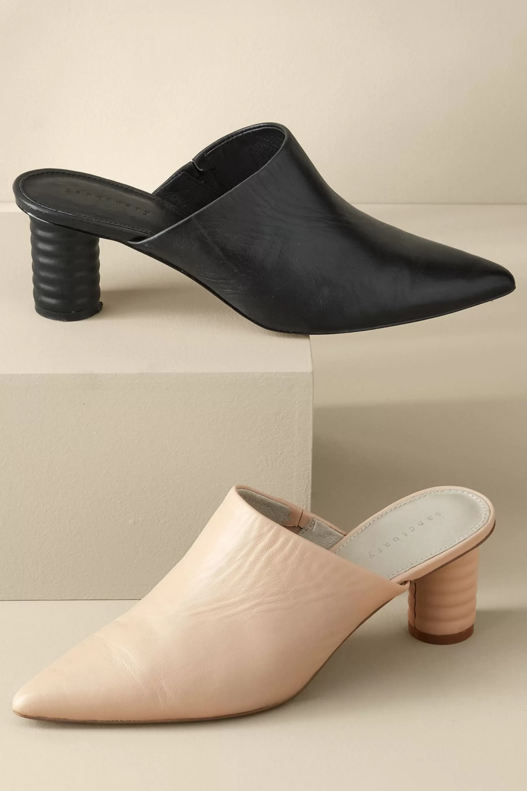 slides & mules-Soft Surroundings Sanctuary Swag Textured Heel Slide Black