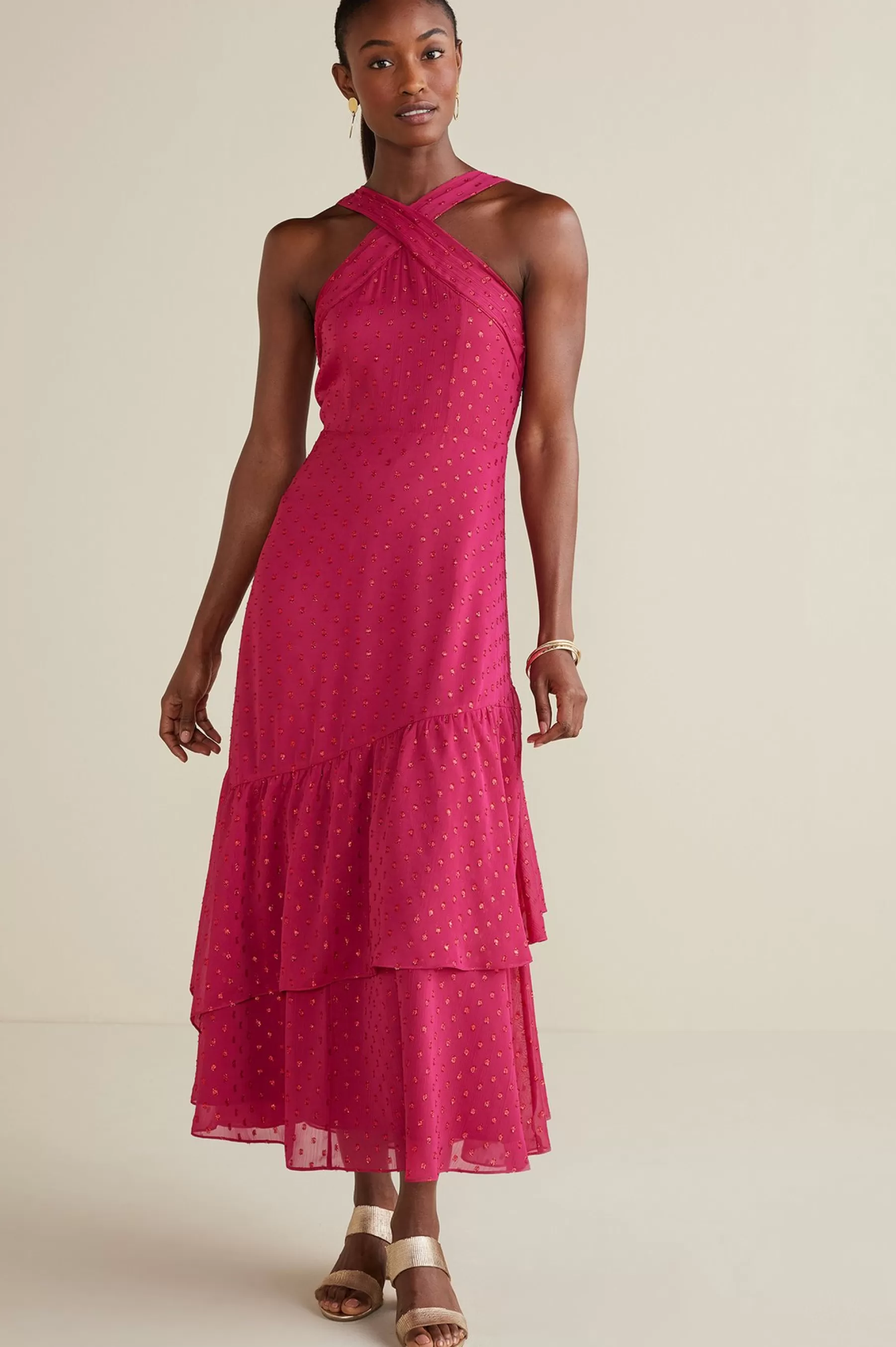 solids | patterned-Soft Surroundings Sanna Sparkling Maxi Dress Sangria