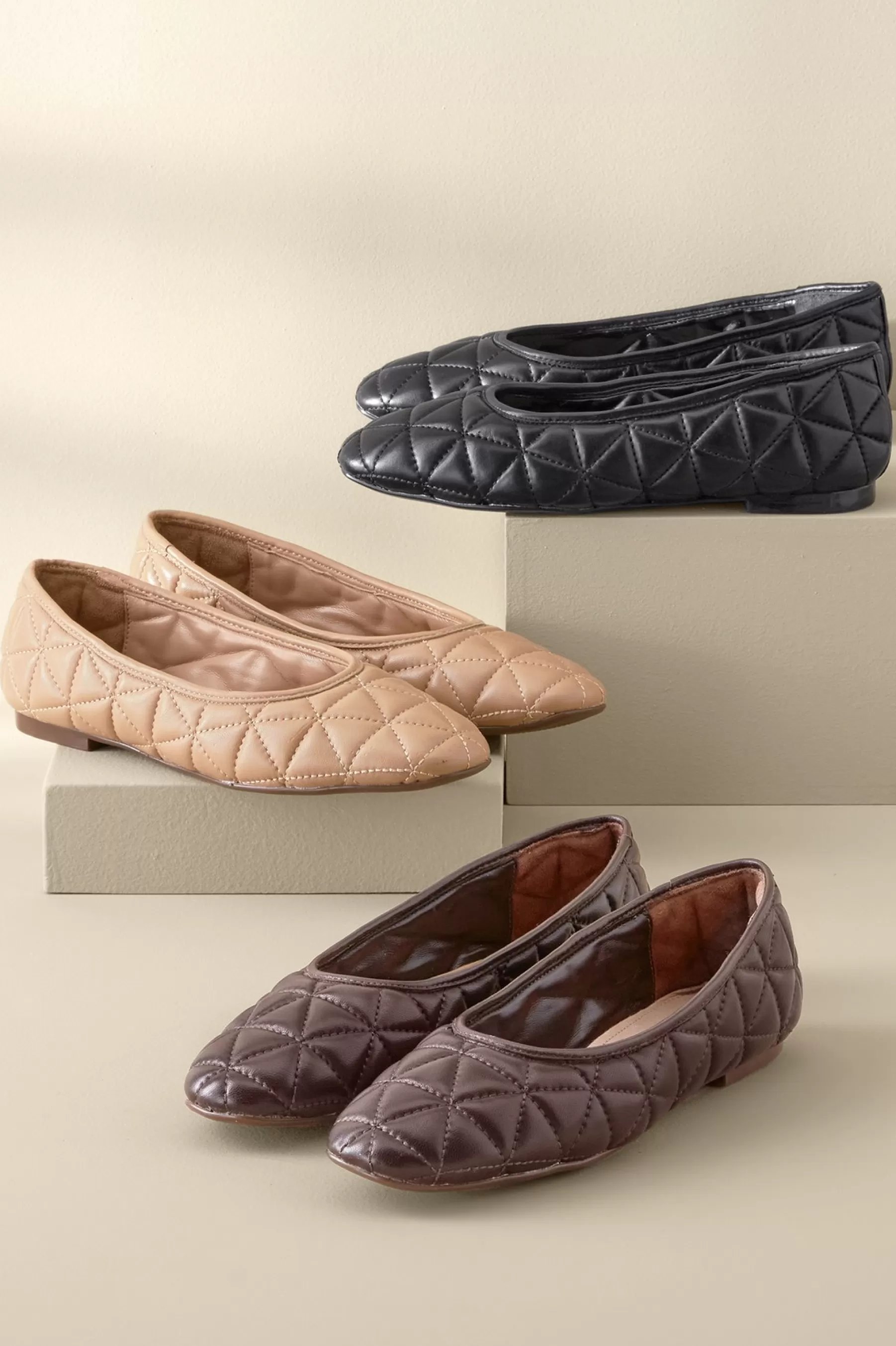 flats-Soft Surroundings Schutz Arissa Quilted Ballet Flat Black