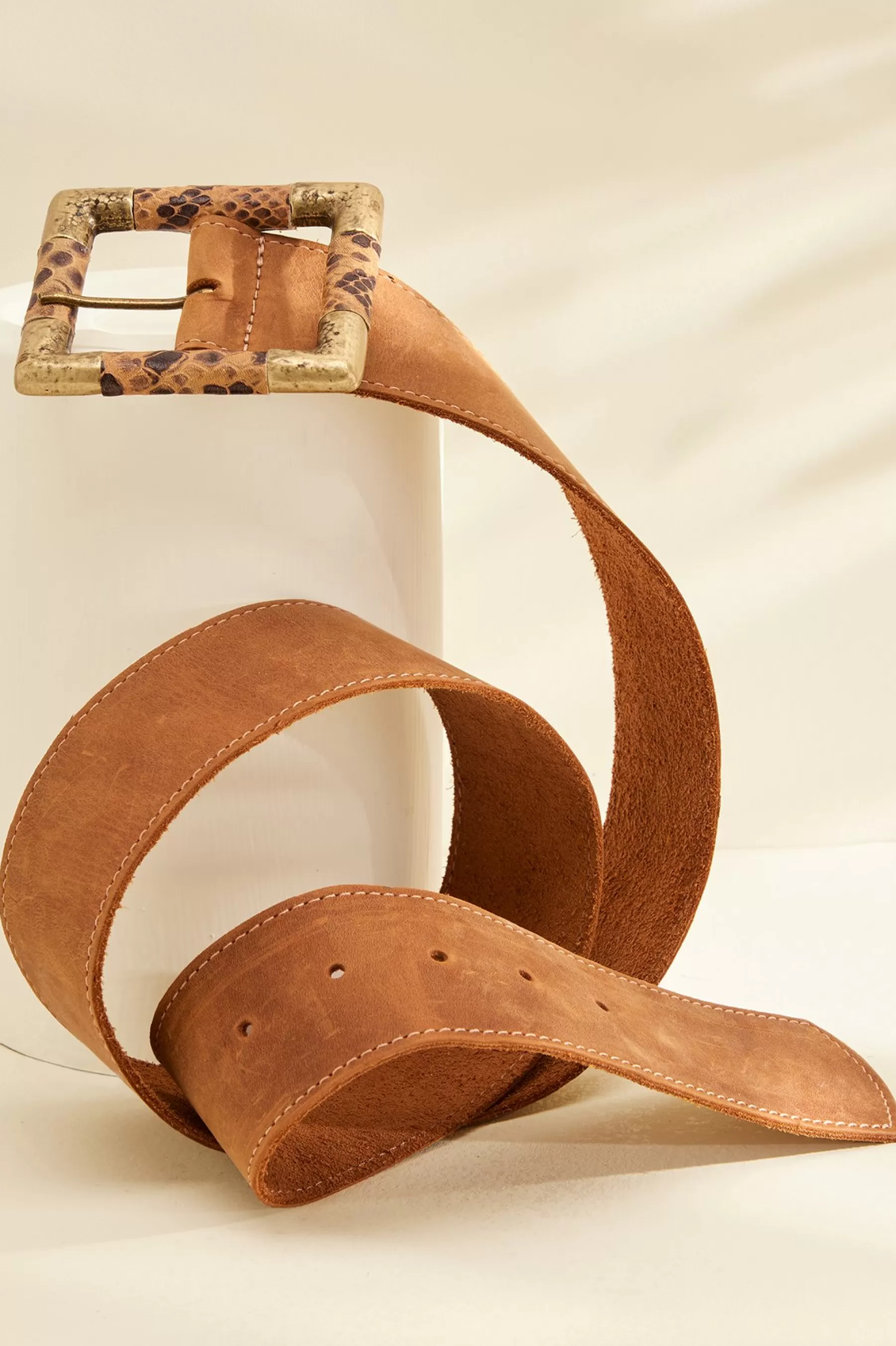 Belts-Soft Surroundings Serrano Buckle Belt Tobacco