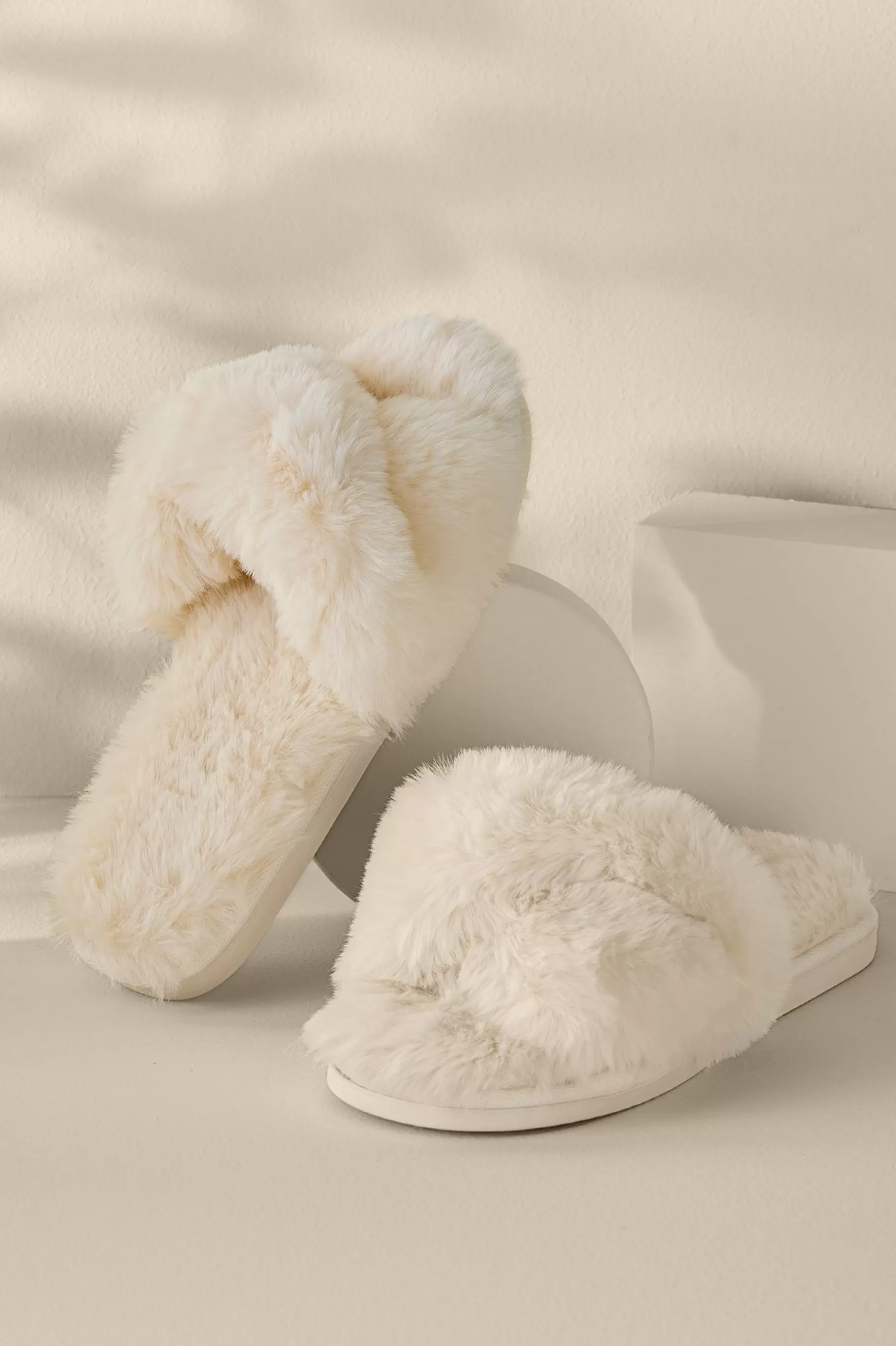 socks & slippers-Soft Surroundings Shiraleah Stowe Slippers Ivory