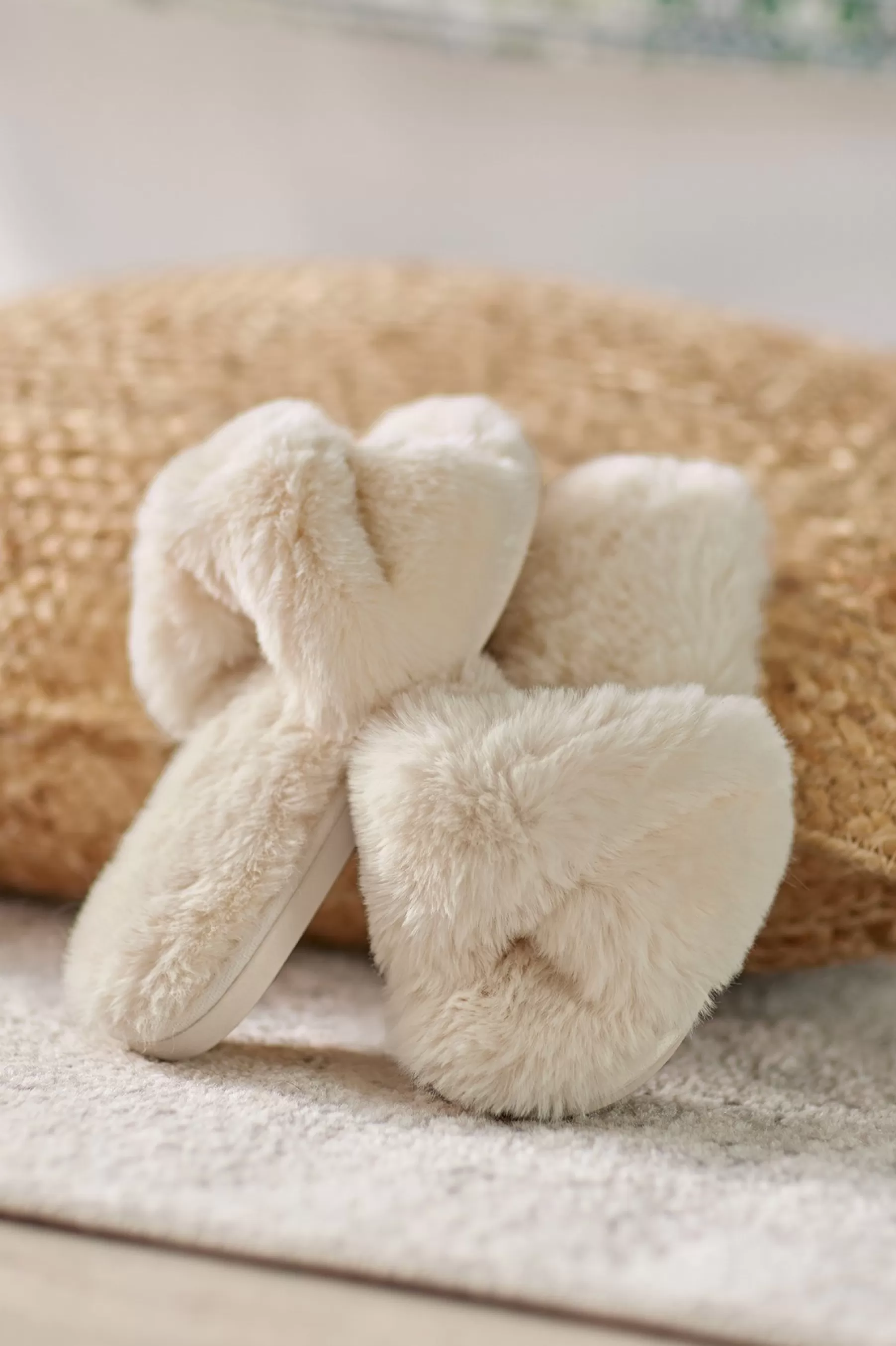 socks & slippers-Soft Surroundings Shiraleah Stowe Slippers Ivory