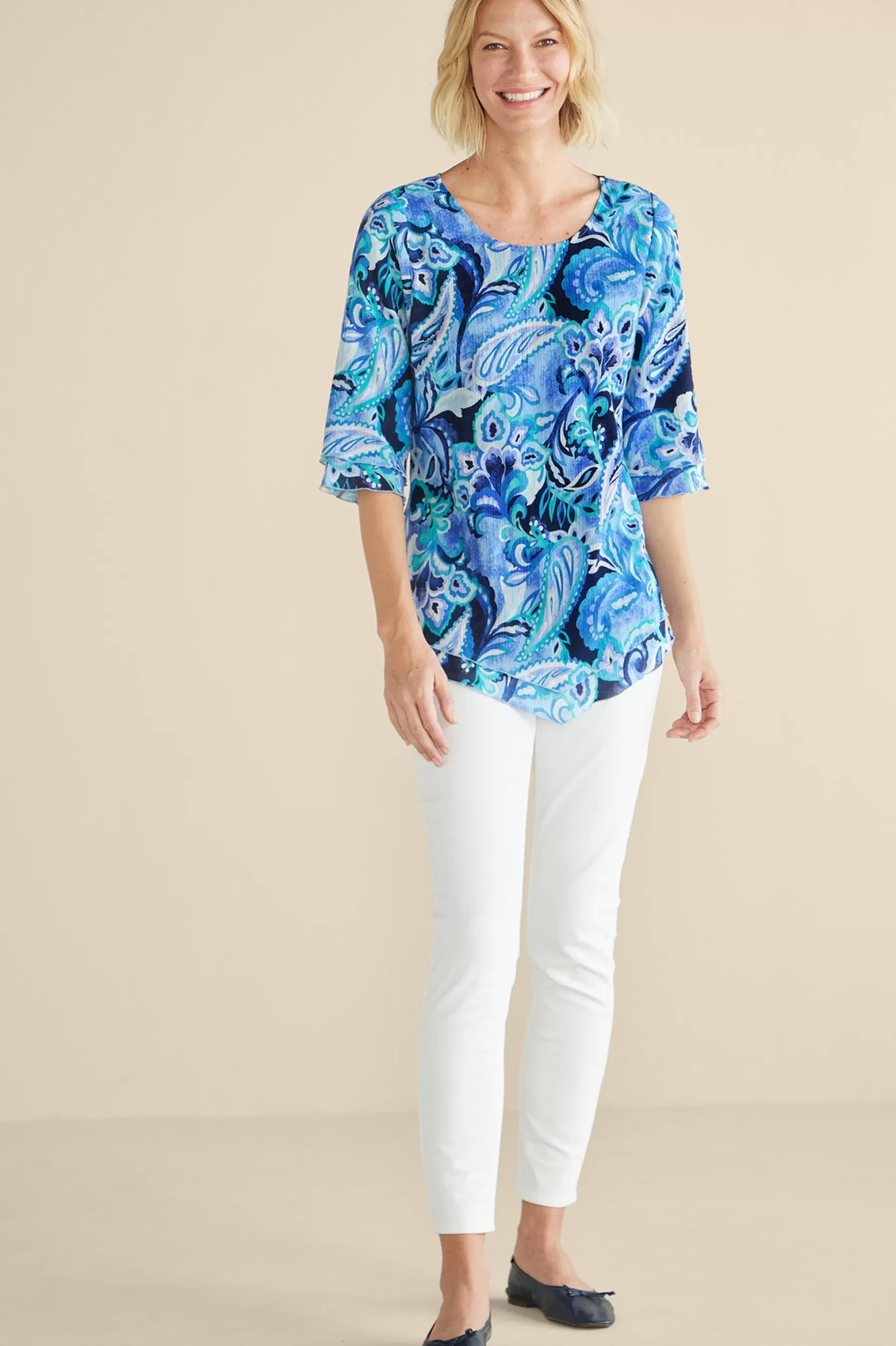 Into The Blues | Everyday Styles-Soft Surroundings Siesta Key Tunic Aqua Splash