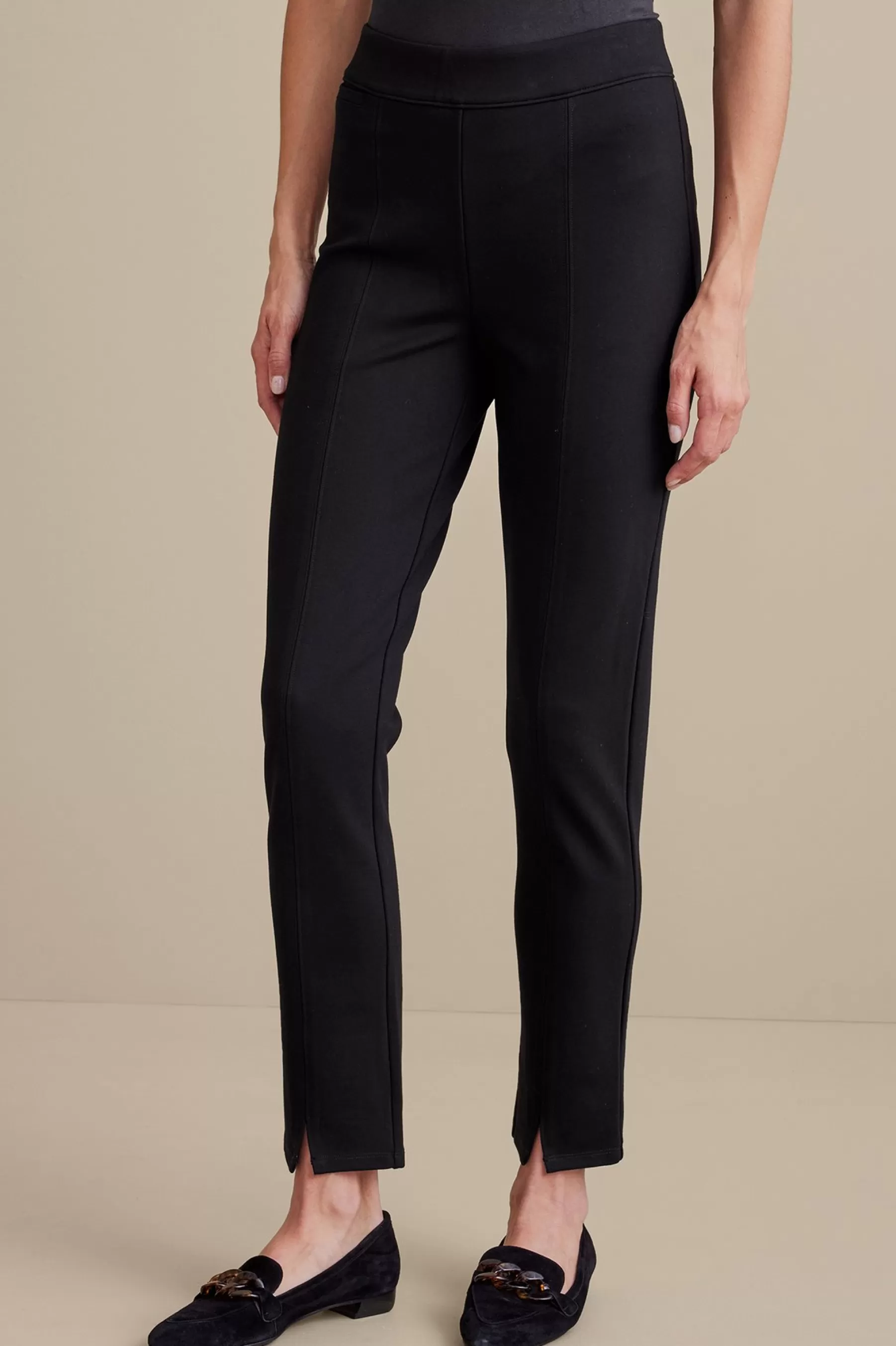 Soft Essential Styles | Everyday Styles-Soft Surroundings Soft Essential Ponte Slim Ankle Pants Black