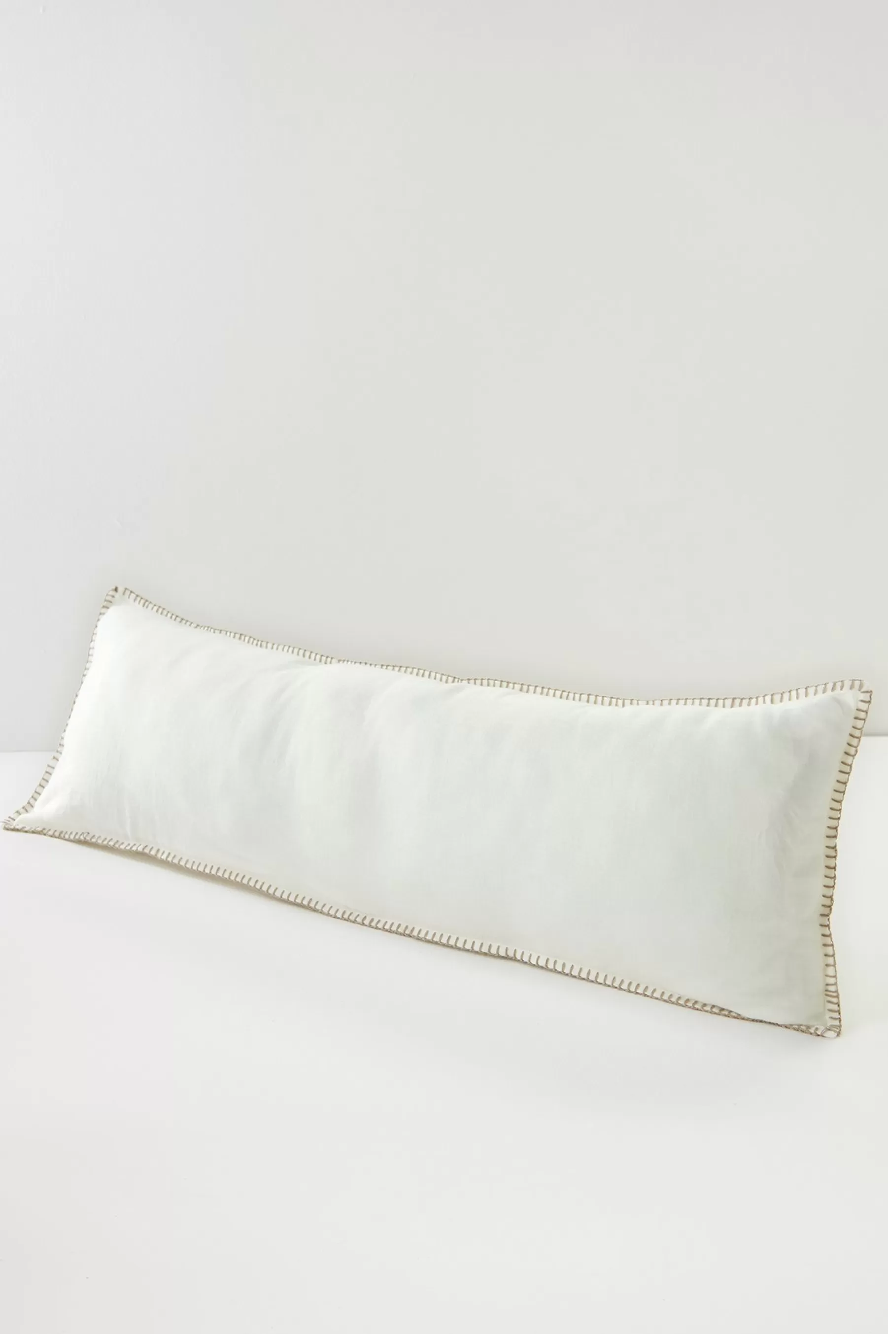 Decorative Pillows-Soft Surroundings Sonata Linen Bolster Pillow Ivory