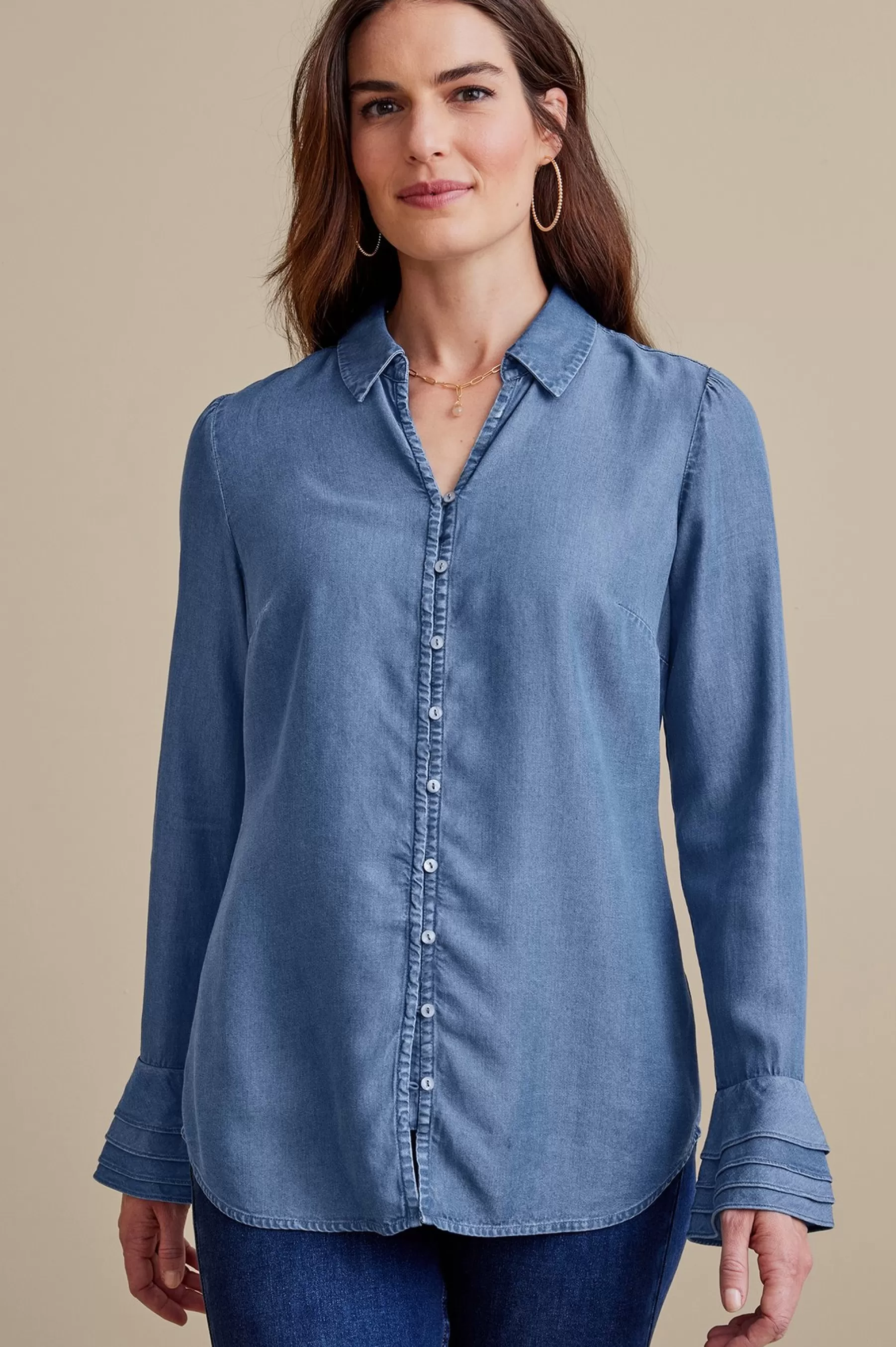 Into The Blues | Everyday Styles-Soft Surroundings Sonnet TENCEL™ Shirt Chambray