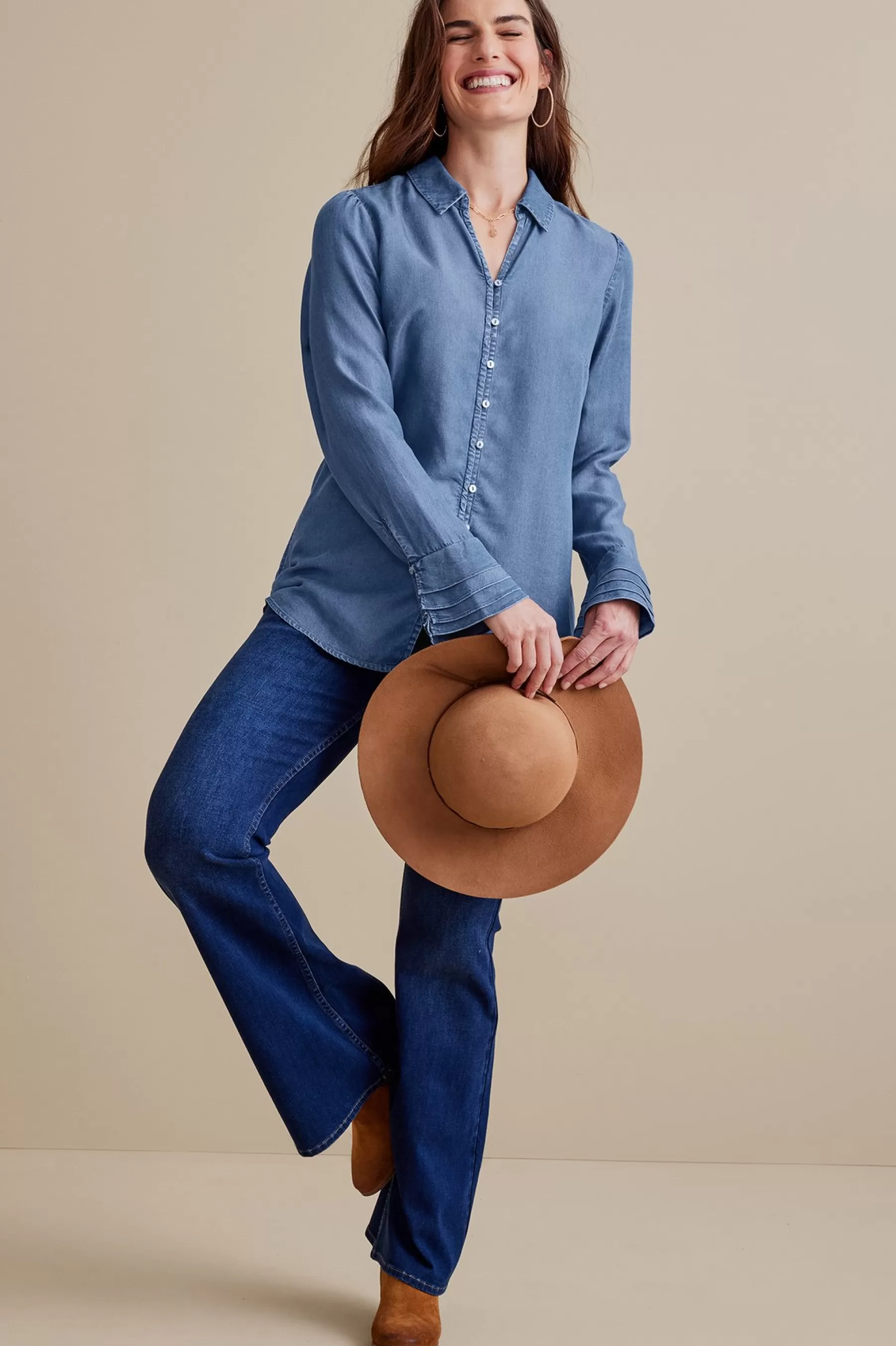 Into The Blues | Everyday Styles-Soft Surroundings Sonnet TENCEL™ Shirt Chambray