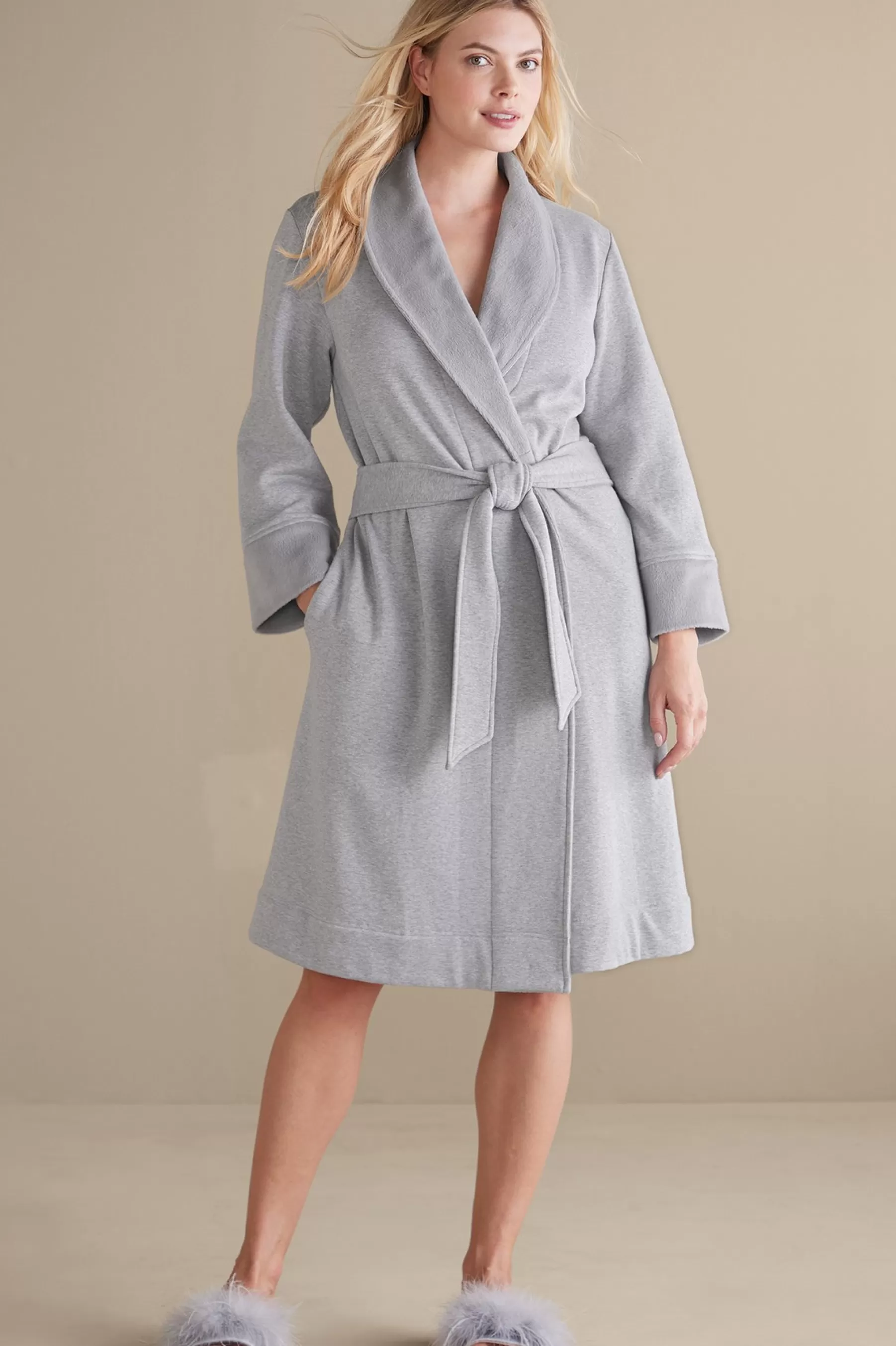 Sleepwear & Lounge-Soft Surroundings Surata Robe Heather Grey